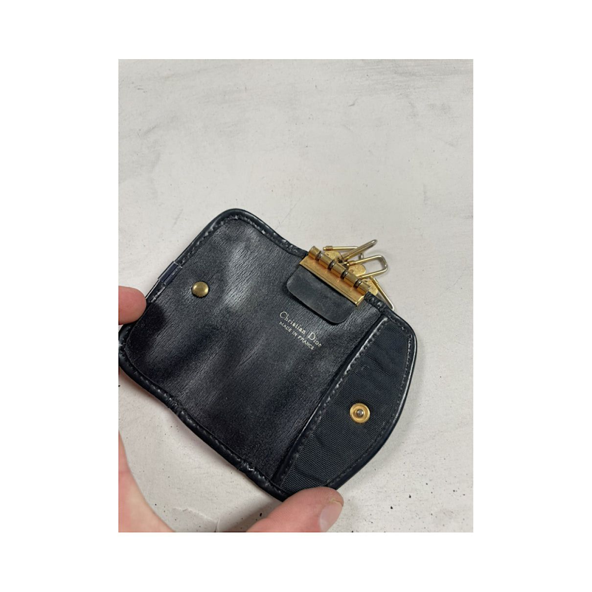 Dior Saddle Navy Leather Purse Size ONE SIZE - 4 Thumbnail