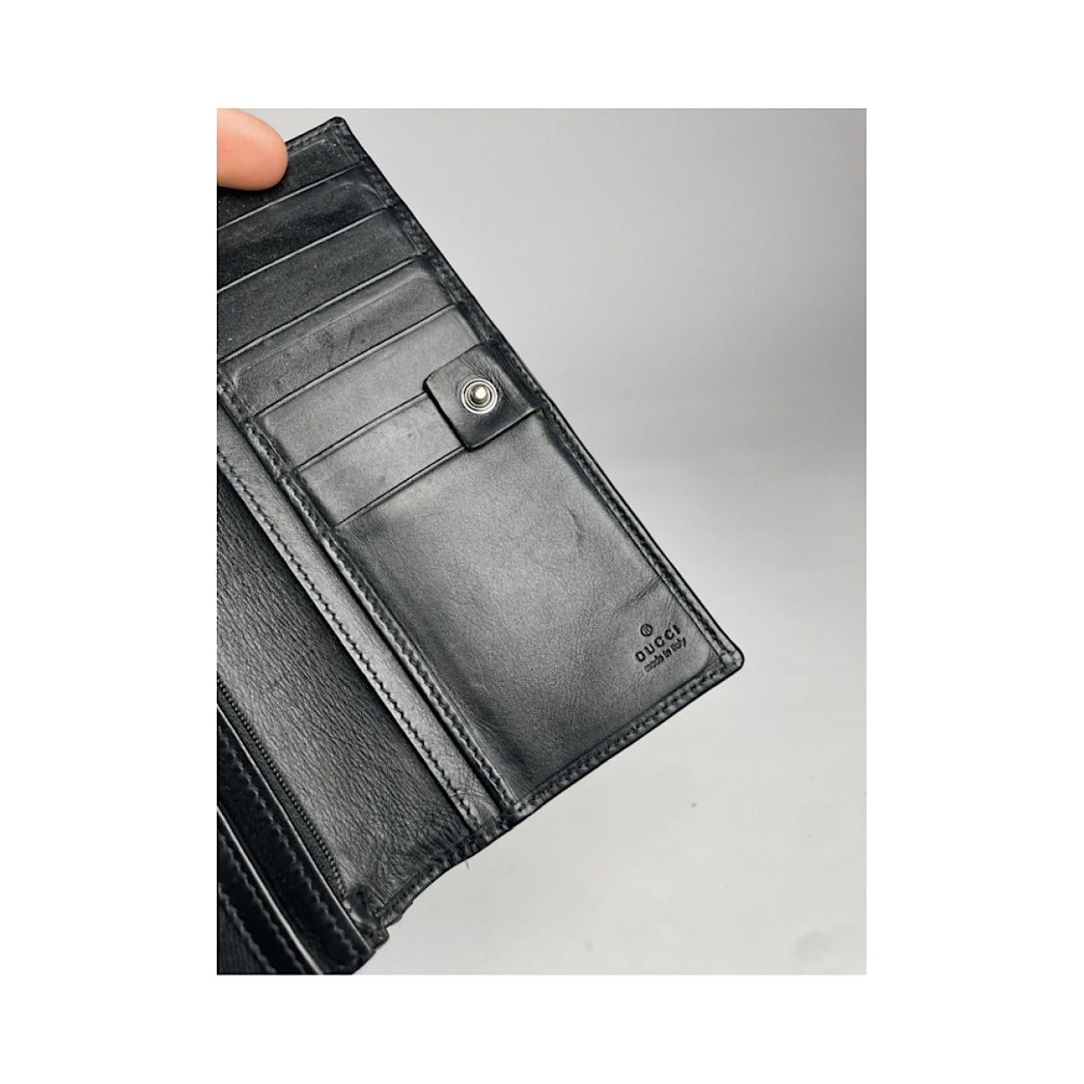 Gucci Horsebit 1955 Black Leather Wallet Size ONE SIZE - 4 Thumbnail