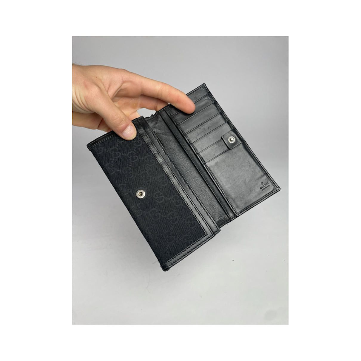 Gucci Horsebit 1955 Black Leather Wallet Size ONE SIZE - 3 Thumbnail