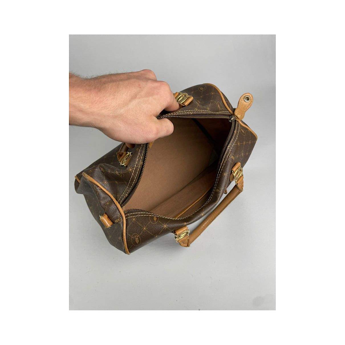 Trussardi Brown Leather Handbag Size ONE SIZE - 2 Thumbnail