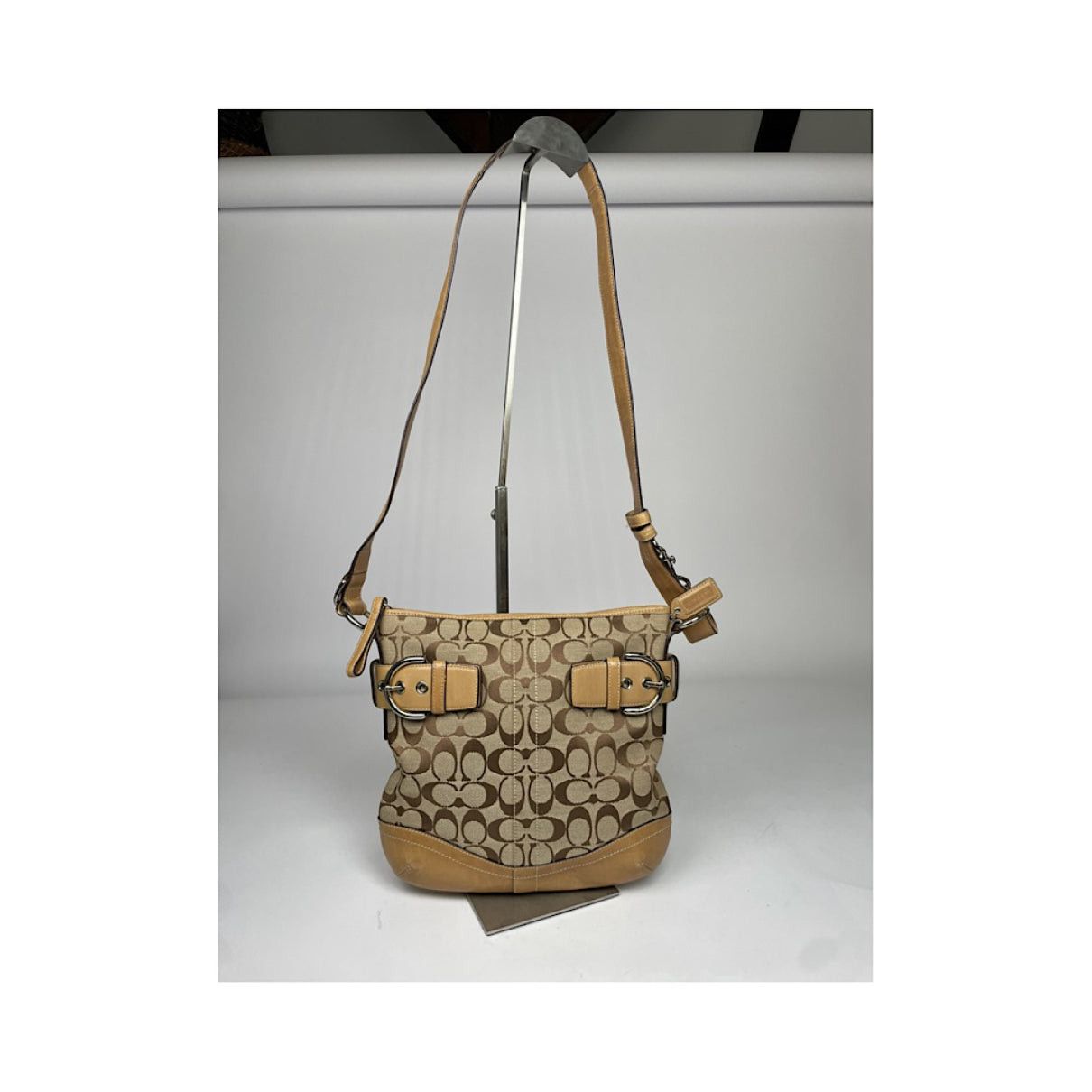 Coach Signature Sufflette Brown Leather Handbag Size ONE SIZE - 5 Thumbnail