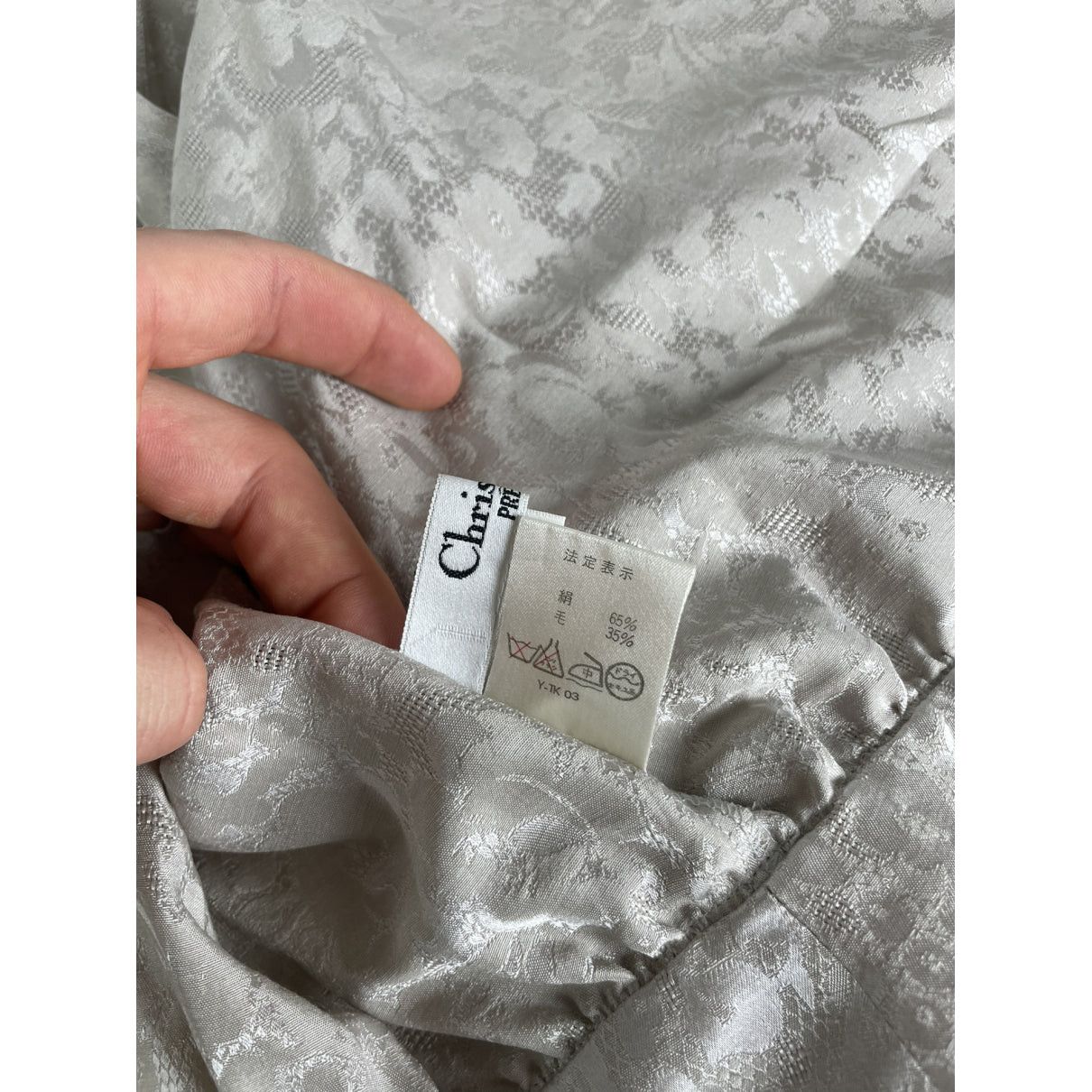 Dior J'adore Silver Silk Top Size M / US 6-8 / IT 42-44 - 5 Thumbnail