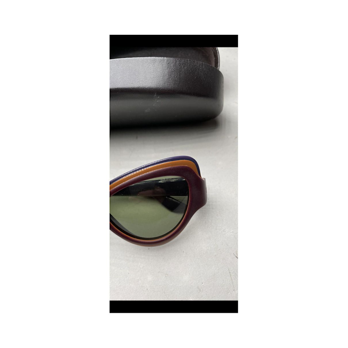 Yves Saint Laurent Purple Plastic Sunglasses Size ONE SIZE - 2 Thumbnail