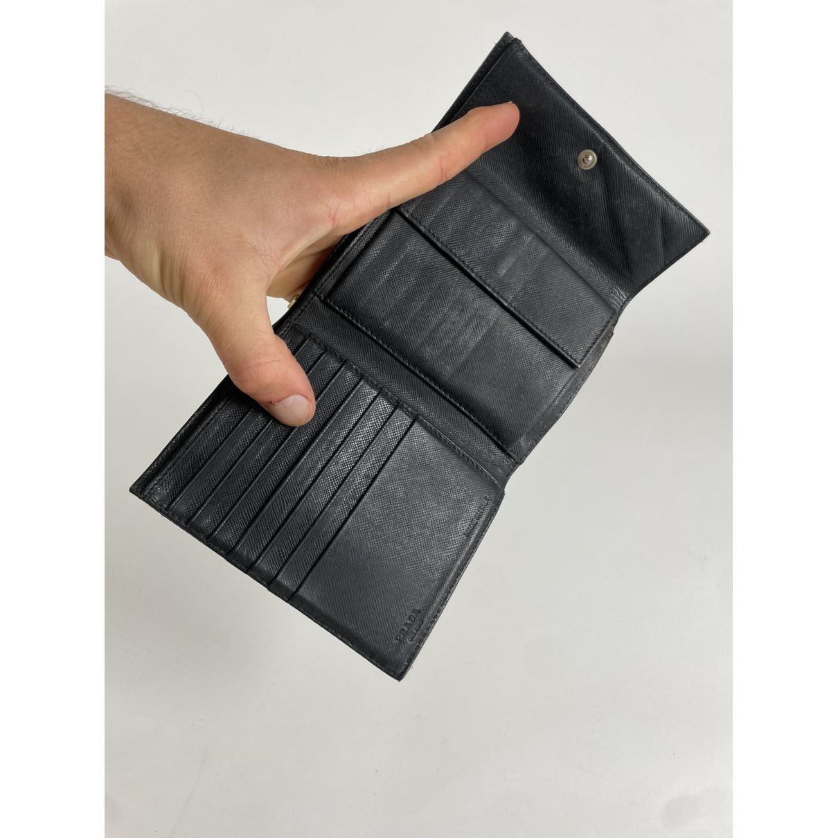 Prada Tessuto Black Leather Wallet Size ONE SIZE - 4 Thumbnail
