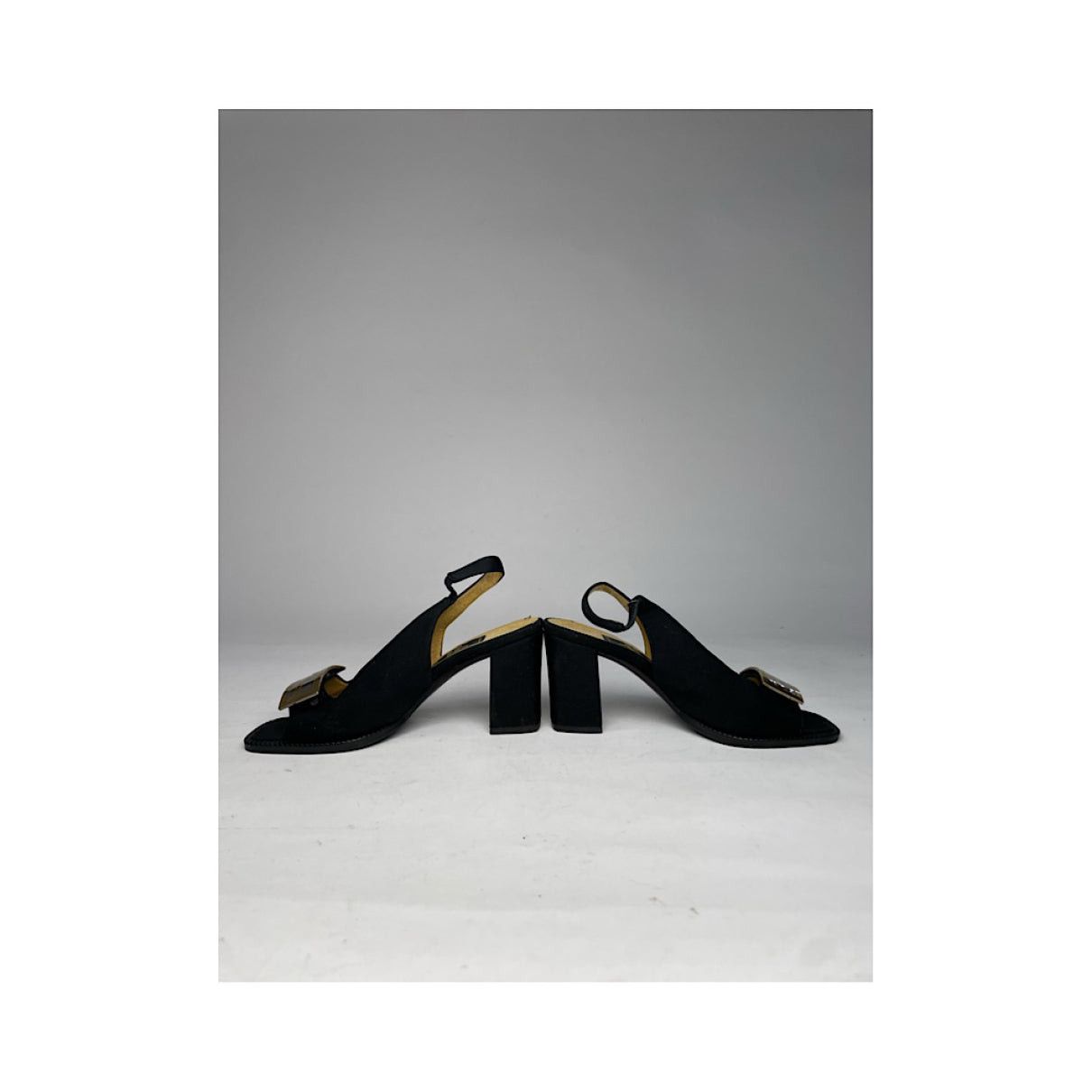 Fendi Black Leather Heel Size US 4.5 / IT 34.5 - 4 Thumbnail