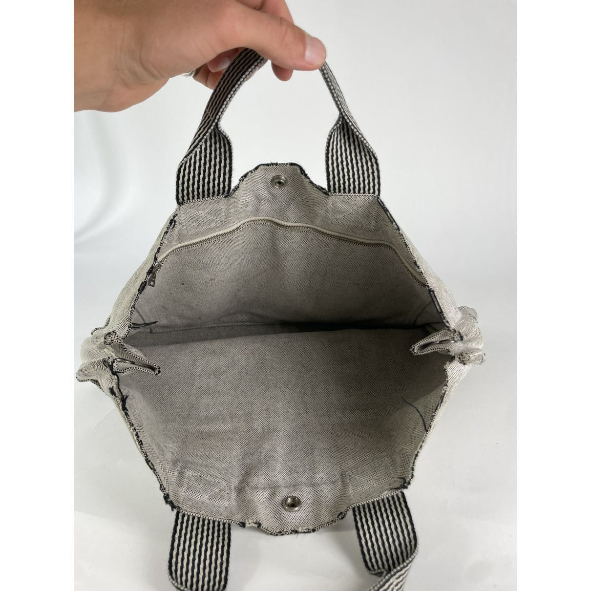 Other Hermès Silver Cotton Handbag Size ONE SIZE - 2 Thumbnail