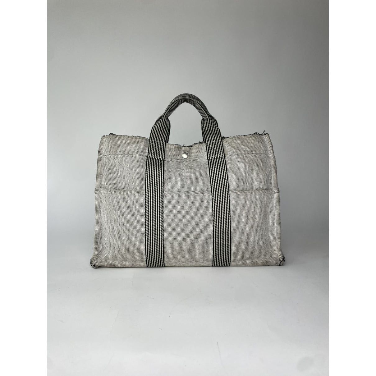 Other Hermès Silver Cotton Handbag Size ONE SIZE - 5 Thumbnail