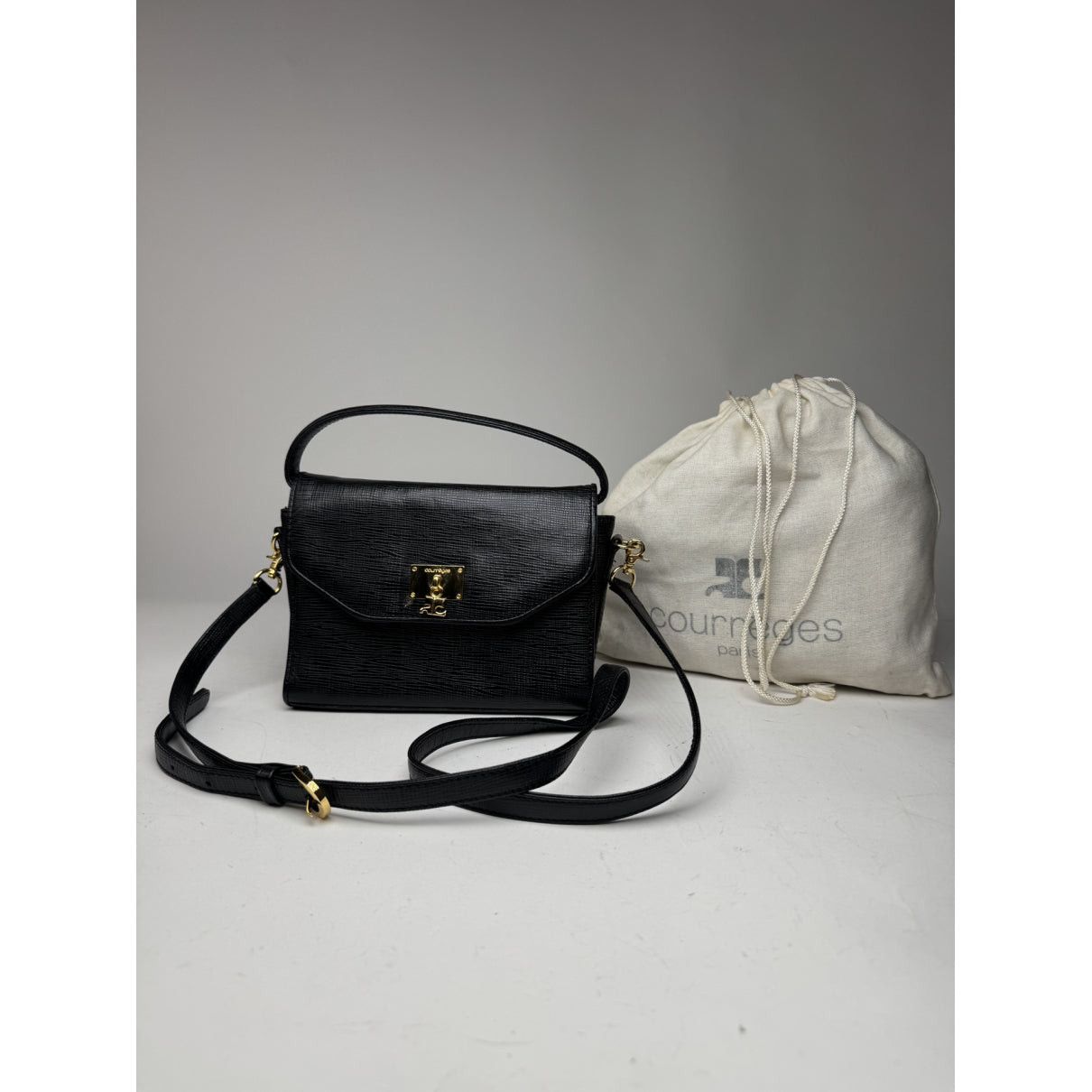 Courreges Courrèges Black Leather Handbag Size ONE SIZE - 2 Thumbnail