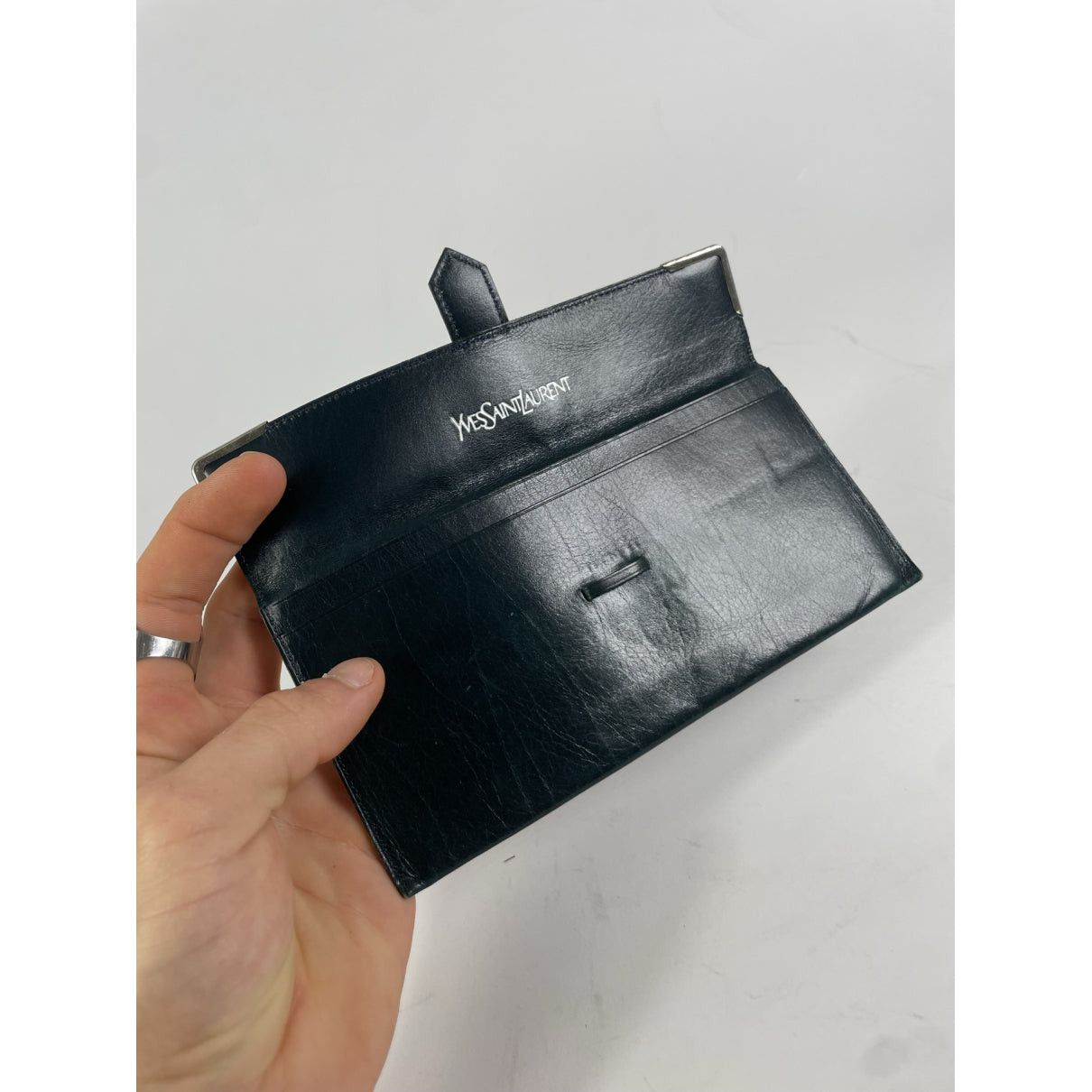 Yves Saint Laurent Turquoise Leather Purse Size ONE SIZE - 3 Thumbnail