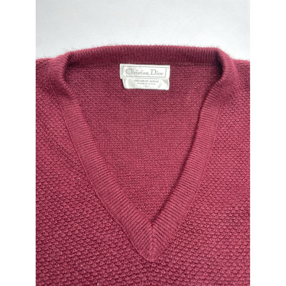 Other Dior Homme Burgundy Wool Knitwear & Sweatshirt Size L / US 10 / IT 46 - 3 Thumbnail