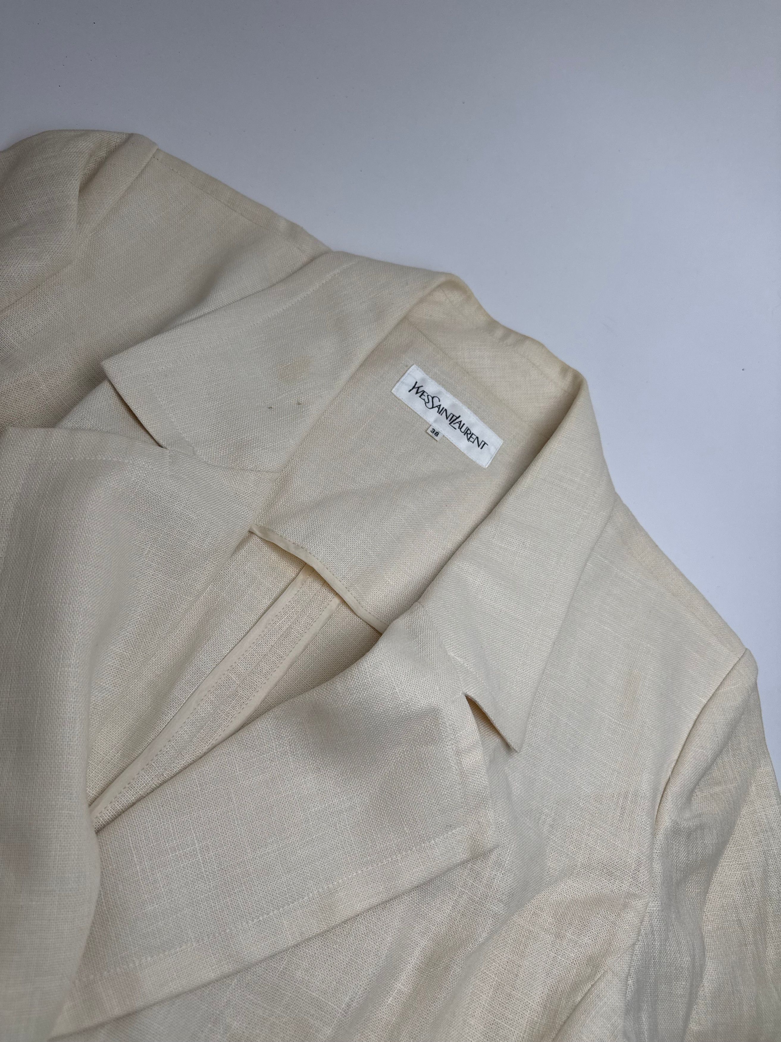 Other Vintage Yves Saint Laurent Linen Short coat M Size M / US 6-8 / IT 42-44 - 7 Thumbnail