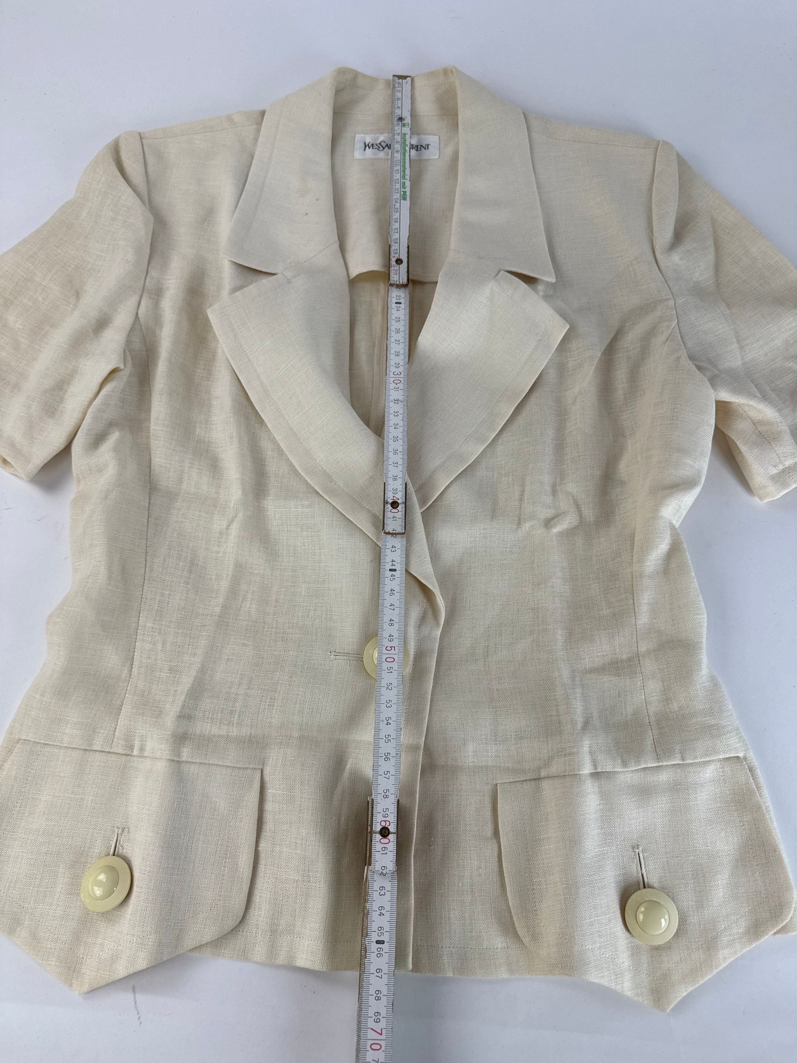 Other Vintage Yves Saint Laurent Linen Short coat M Size M / US 6-8 / IT 42-44 - 9 Thumbnail