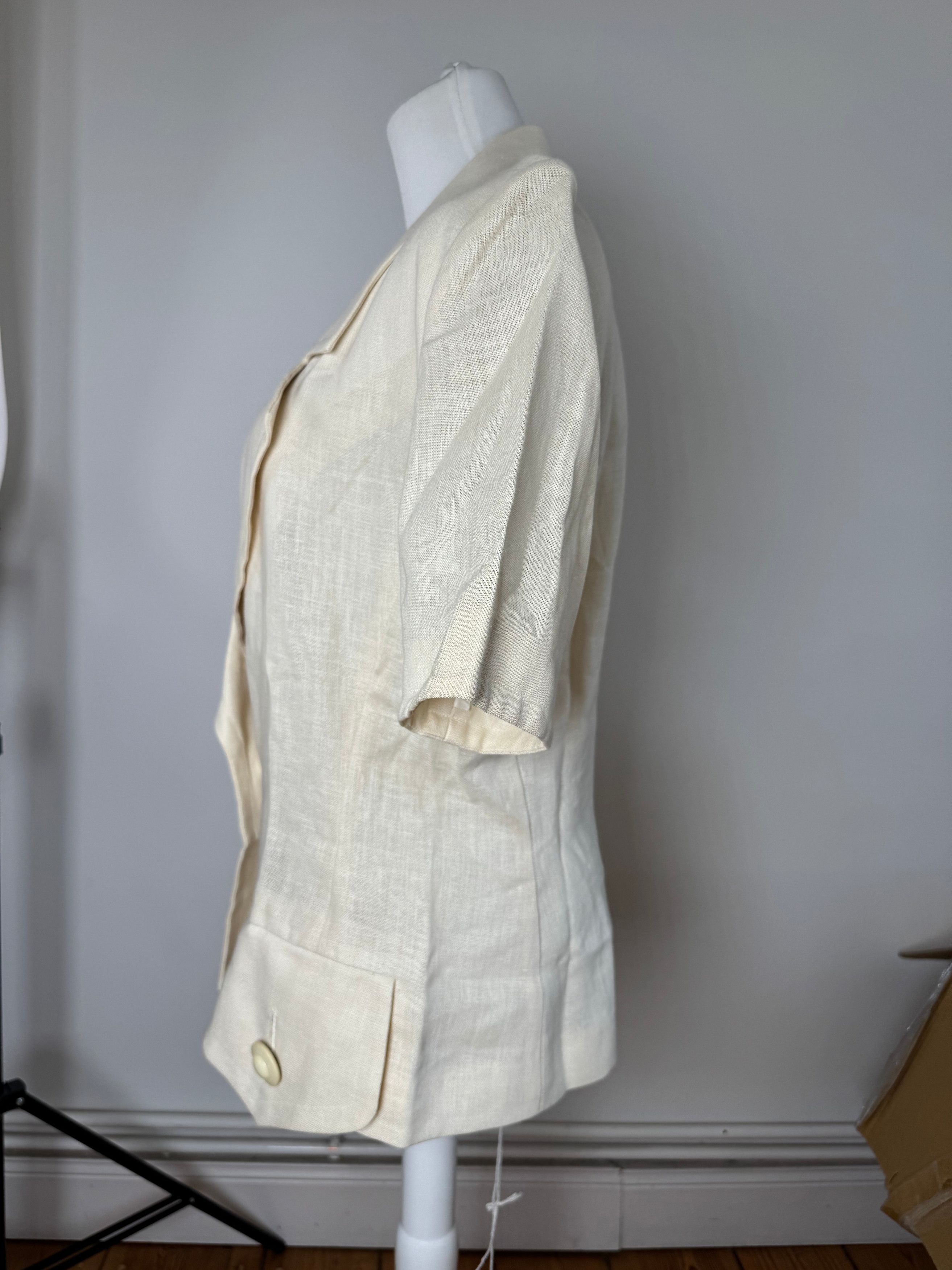 Other Vintage Yves Saint Laurent Linen Short coat M Size M / US 6-8 / IT 42-44 - 2 Thumbnail