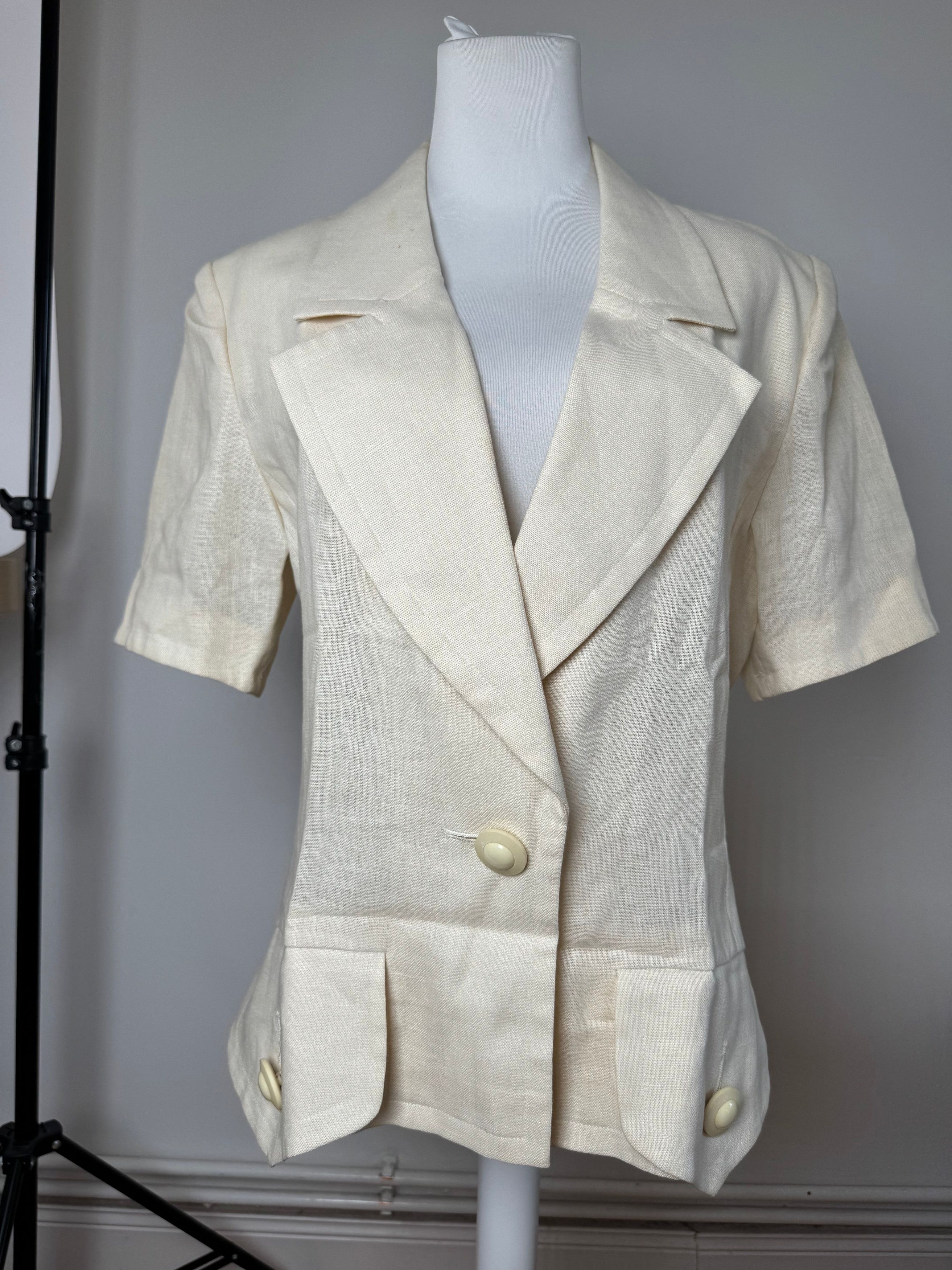 Other Vintage Yves Saint Laurent Linen Short coat M Size M / US 6-8 / IT 42-44 - 14 Thumbnail