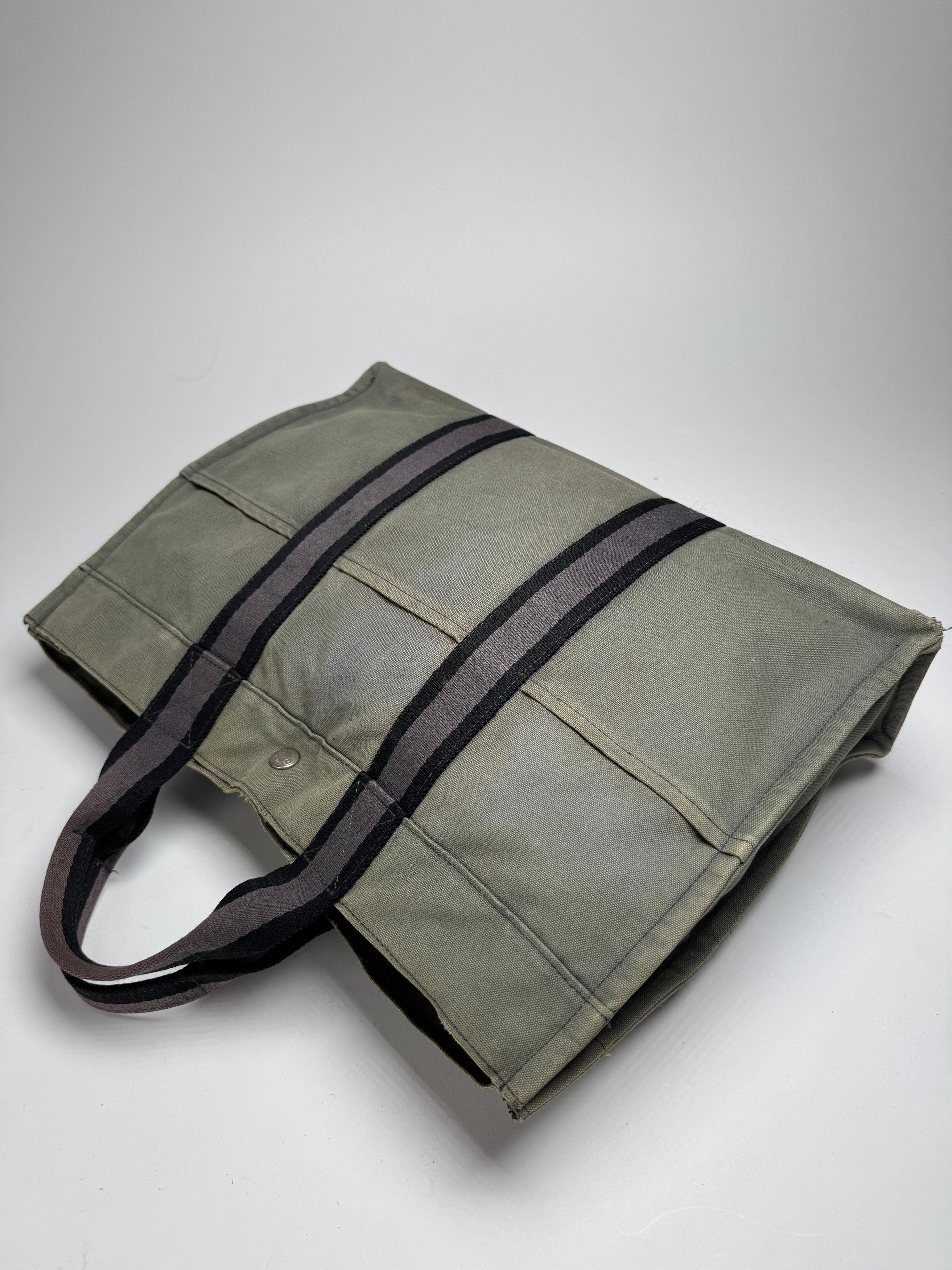 Other Vintage Hermes Paris Canvas Shopper Grey Size ONE SIZE - 10 Thumbnail