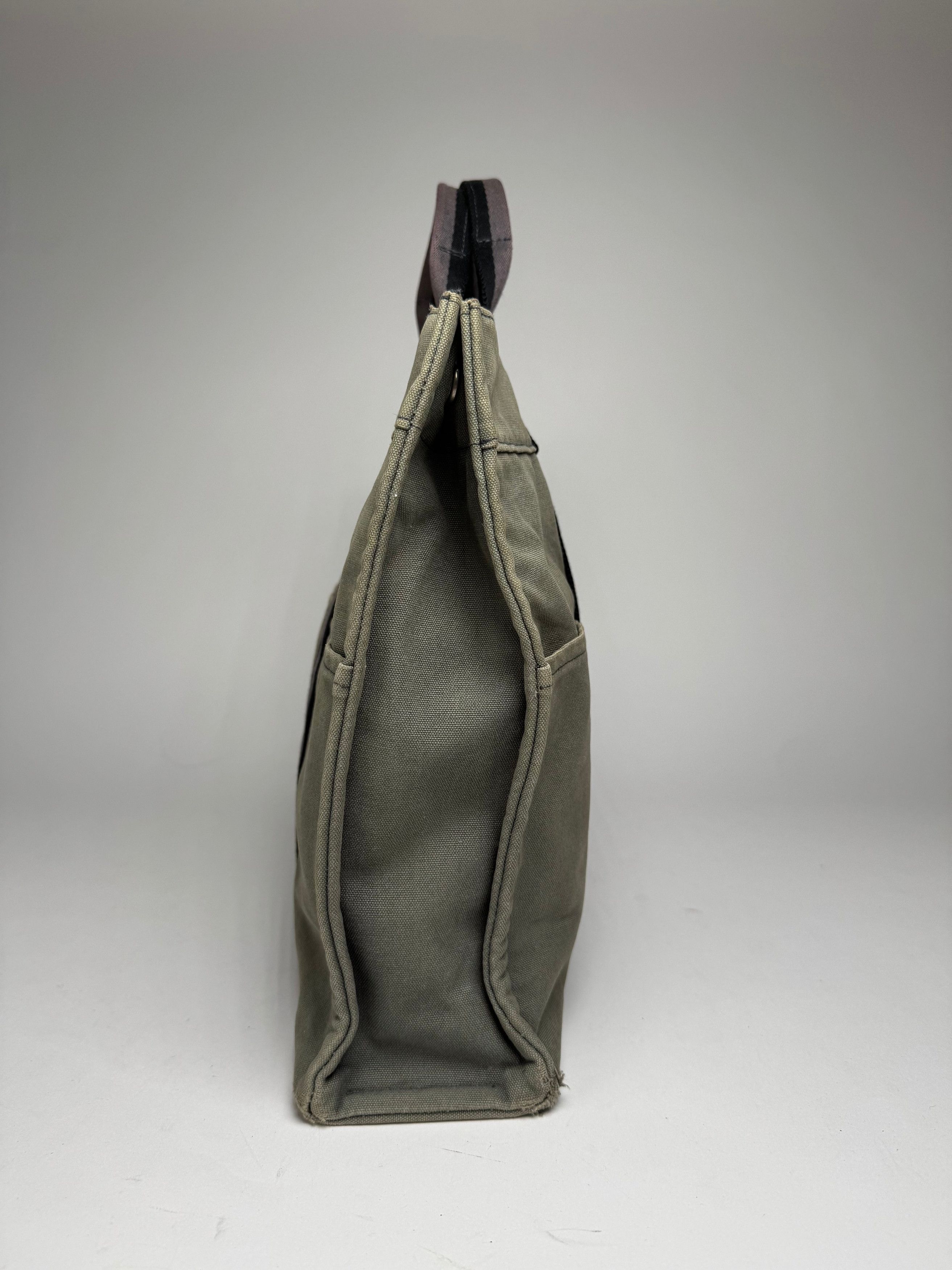 Other Vintage Hermes Paris Canvas Shopper Grey Size ONE SIZE - 4 Thumbnail
