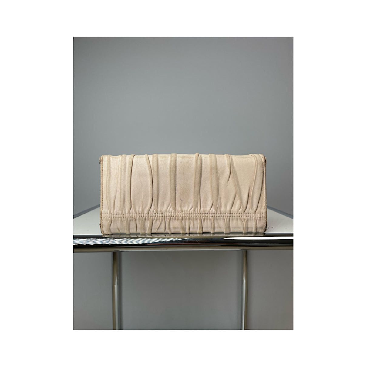 Prada Beige Leather Wallet Size ONE SIZE - 4 Thumbnail