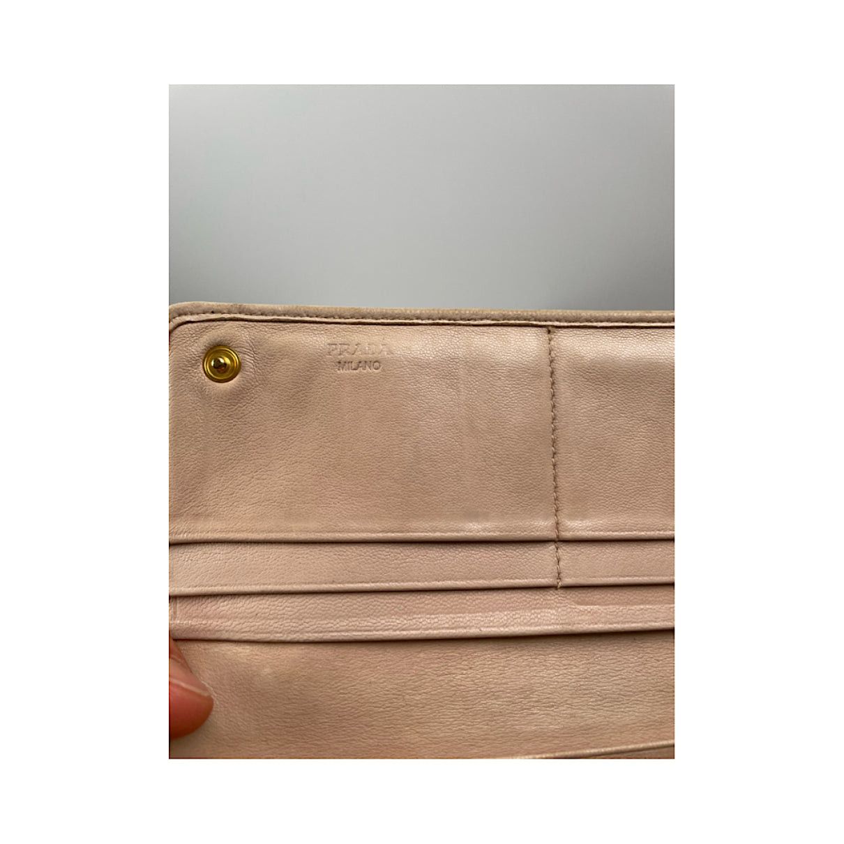 Prada Beige Leather Wallet Size ONE SIZE - 2 Thumbnail