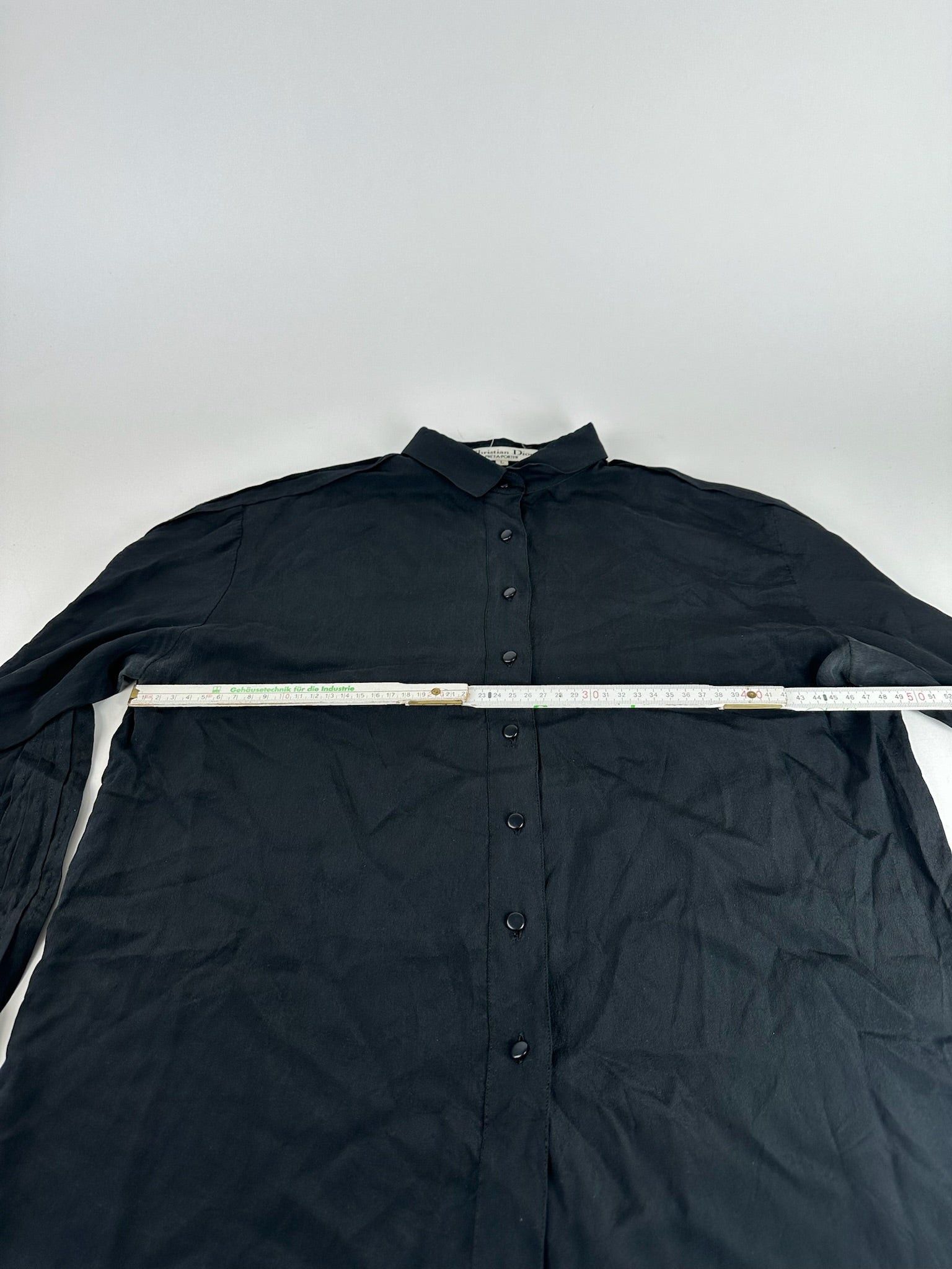 Dior Vintage Silk Shirt Black M Size L / US 10 / IT 46 - 11 Thumbnail