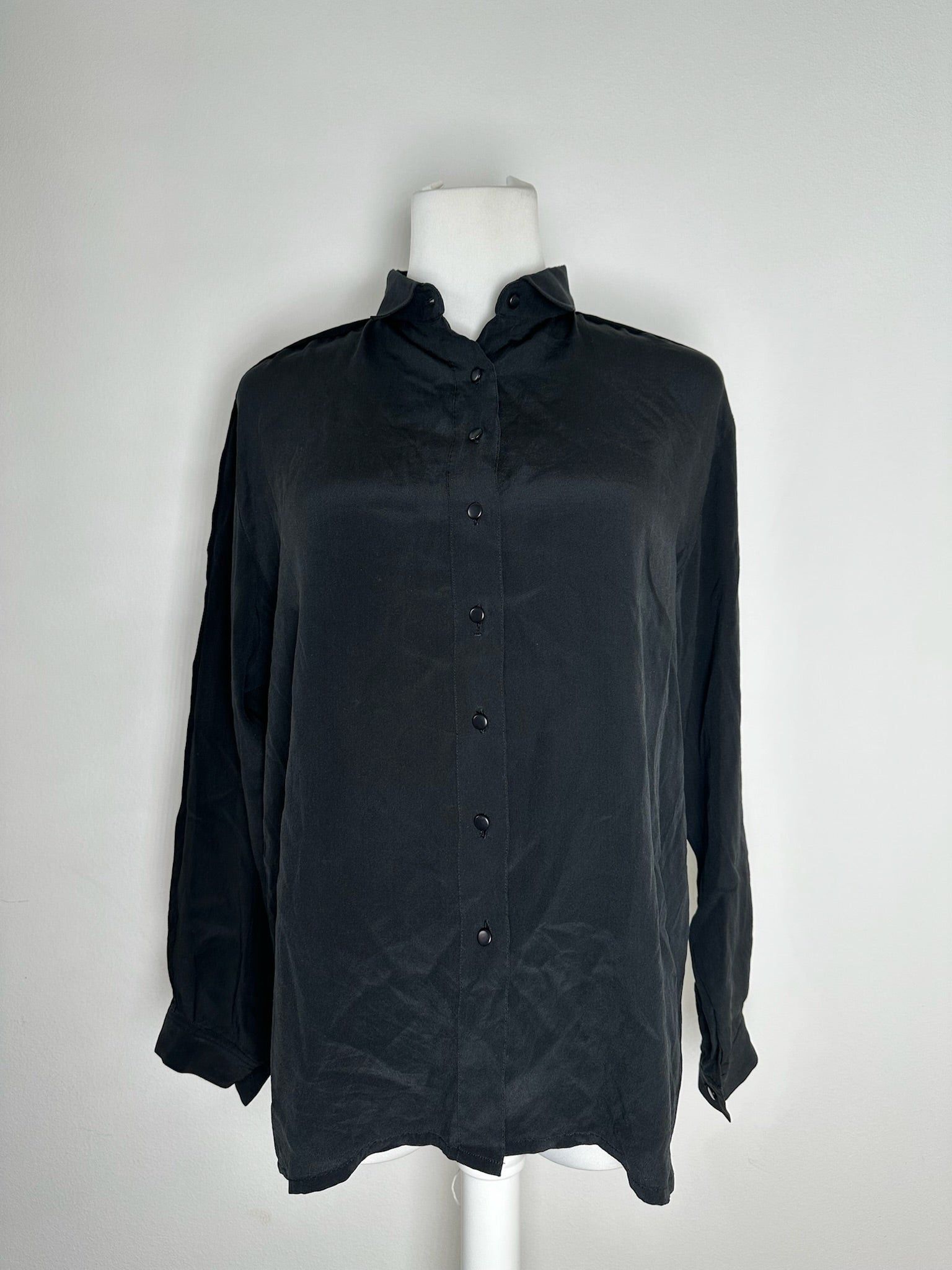 Dior Vintage Silk Shirt Black M Size L / US 10 / IT 46 - 3 Thumbnail