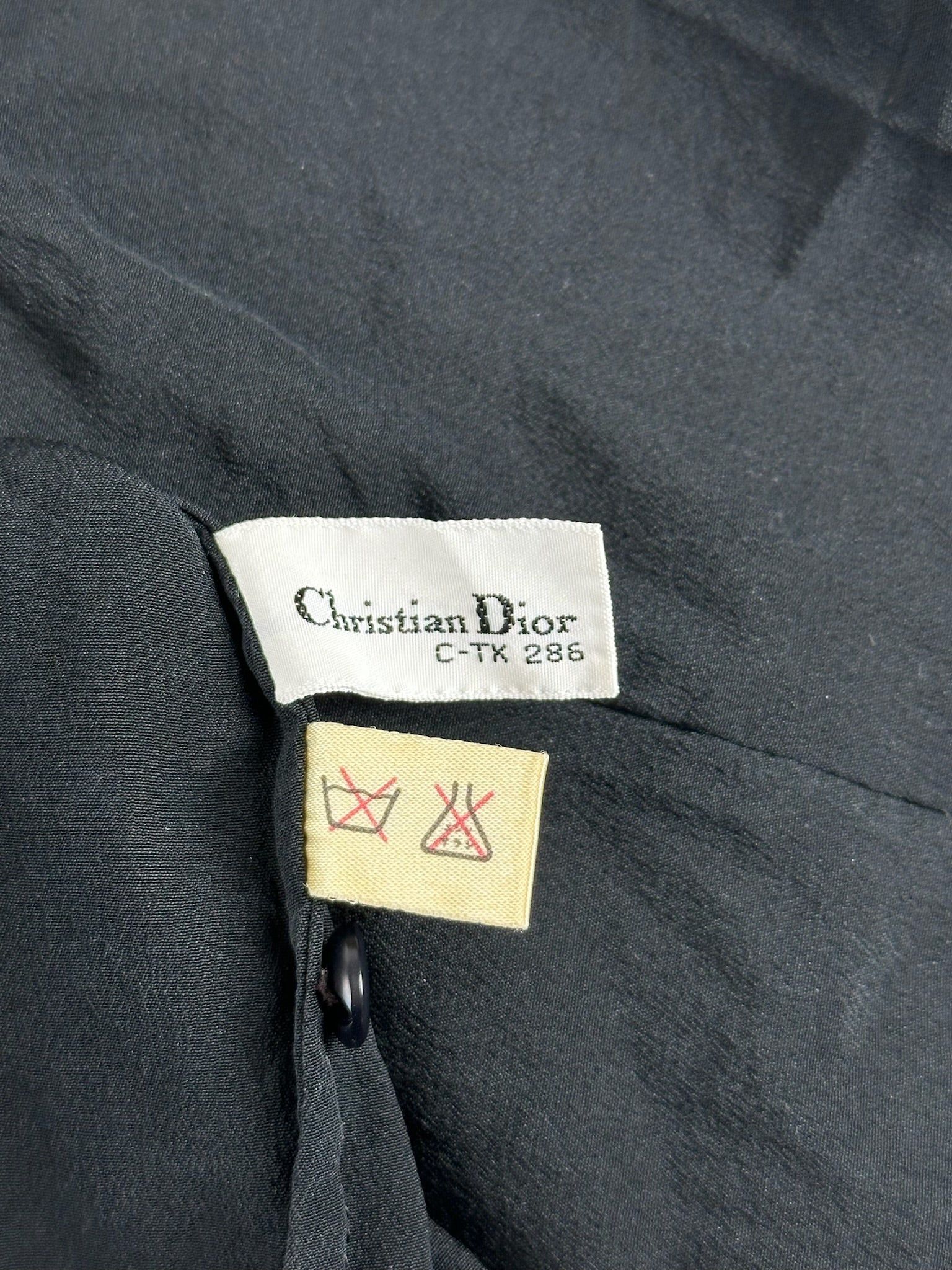 Dior Vintage Silk Shirt Black M Size L / US 10 / IT 46 - 7 Thumbnail