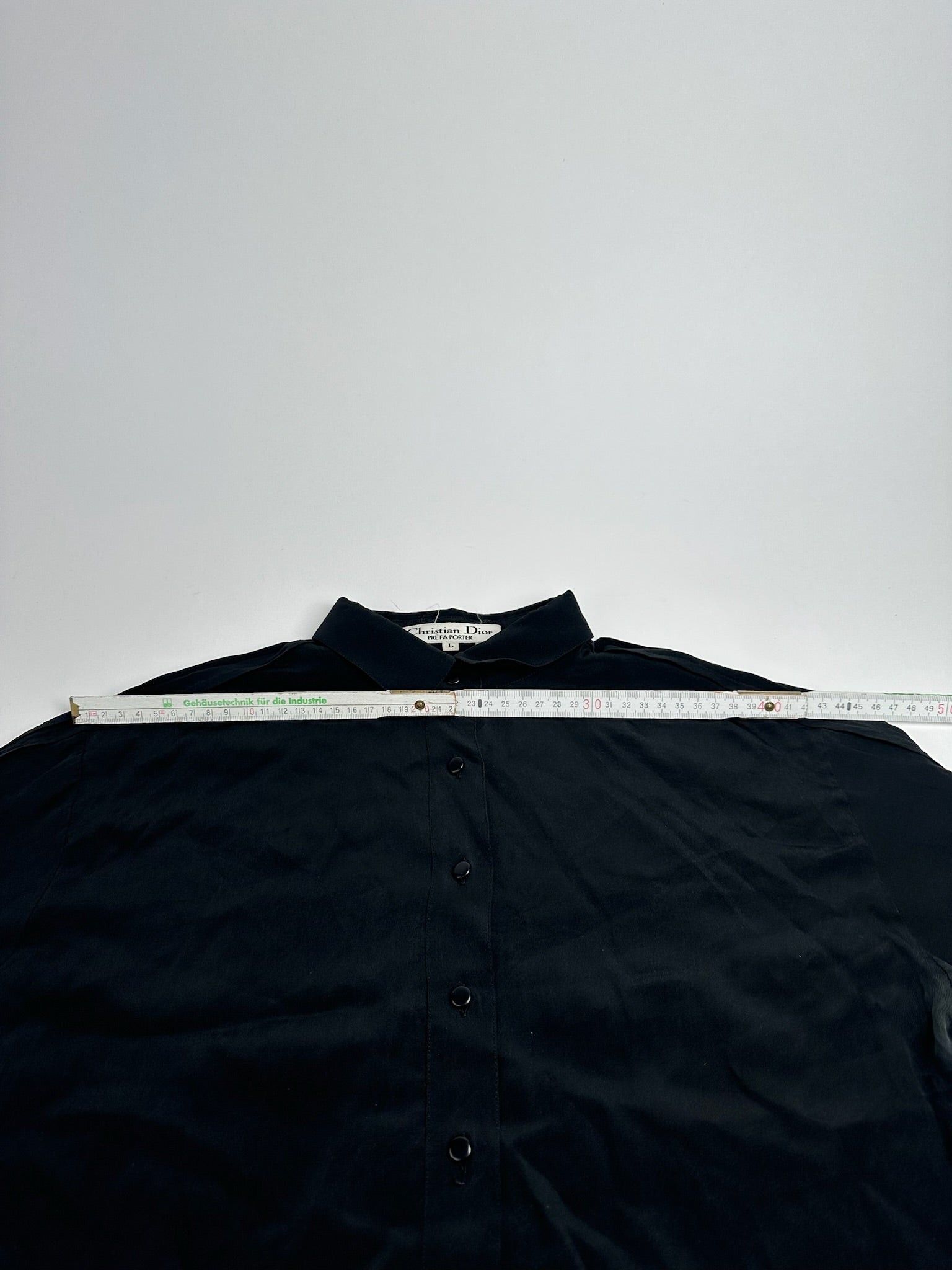 Dior Vintage Silk Shirt Black M Size L / US 10 / IT 46 - 12 Thumbnail