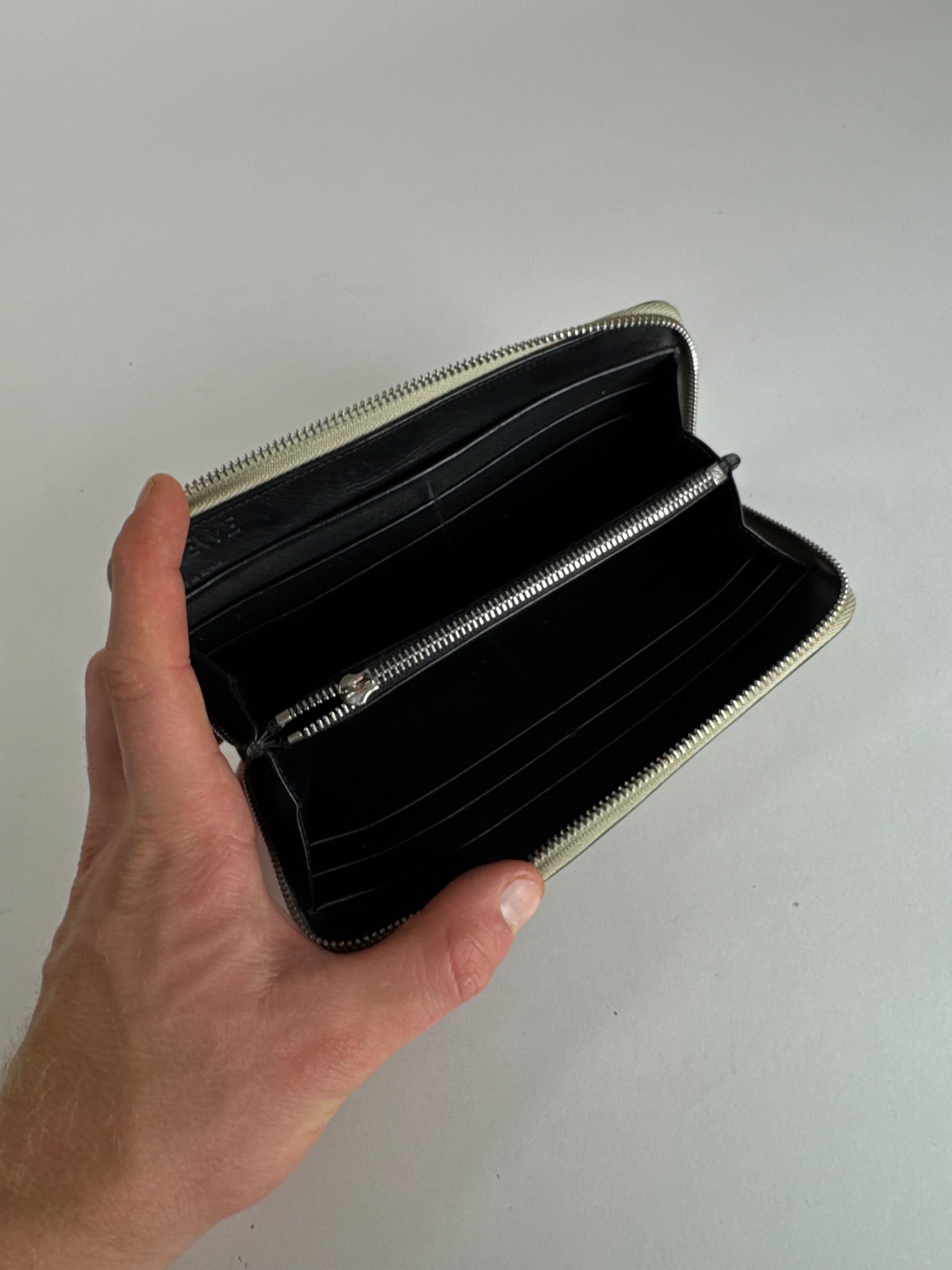 Loewe Vintage Madrid Monogram Leather Wallet grey Size ONE SIZE - 4 Thumbnail