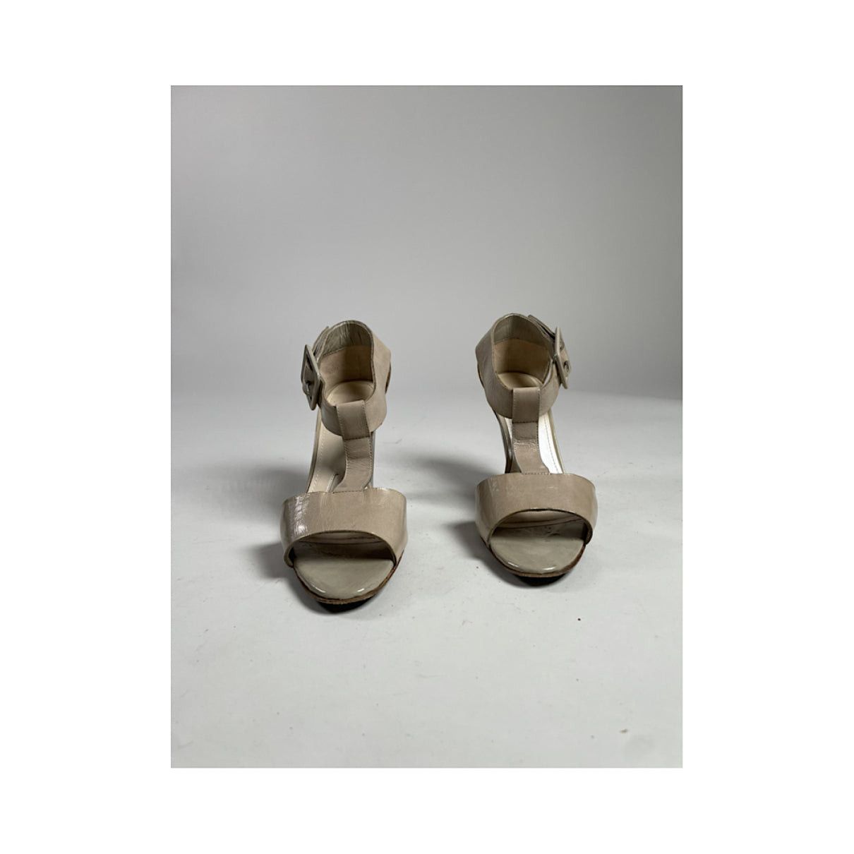Jil Sander Beige Patent Leather Heel Size US 5.5 / IT 35.5 - 3 Thumbnail