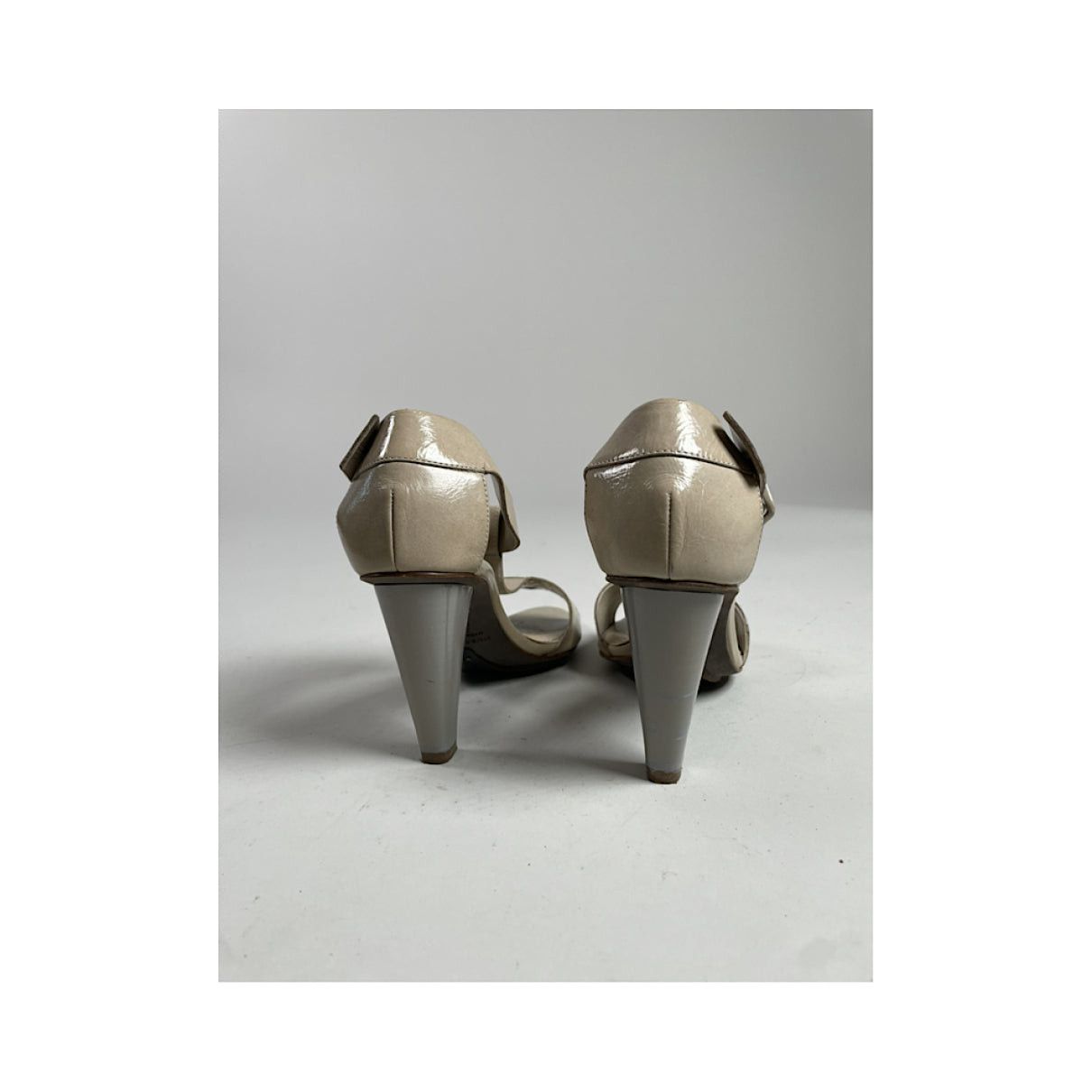 Jil Sander Beige Patent Leather Heel Size US 5.5 / IT 35.5 - 5 Thumbnail