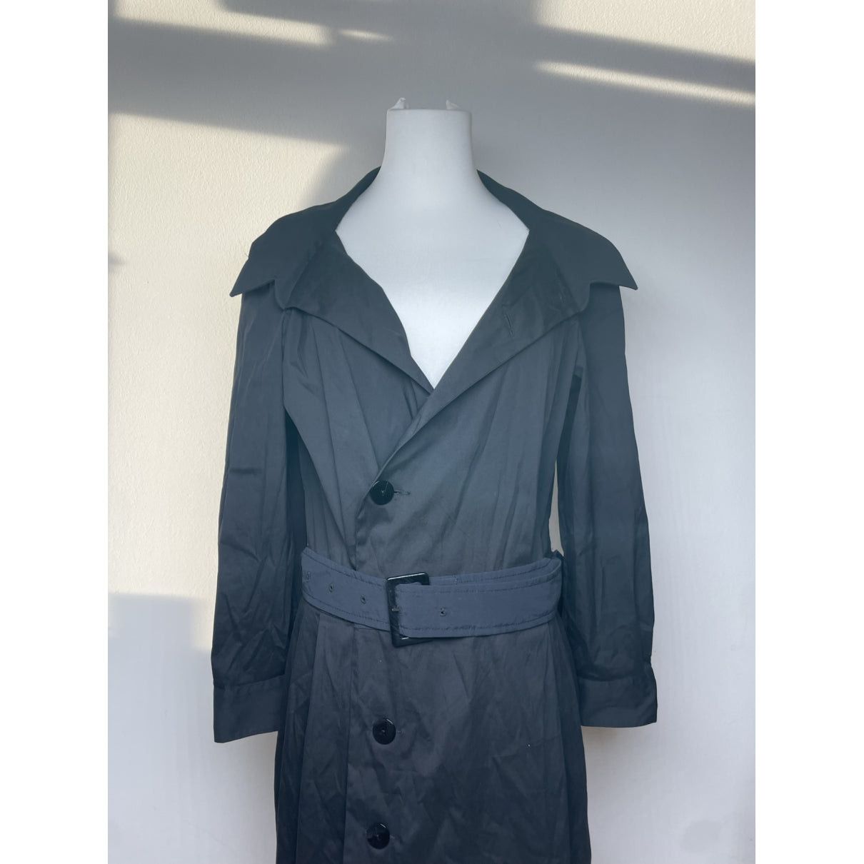 Jean Paul Gaultier Black Cotton Trench Coat Size M / US 6-8 / IT 42-44 - 2 Thumbnail
