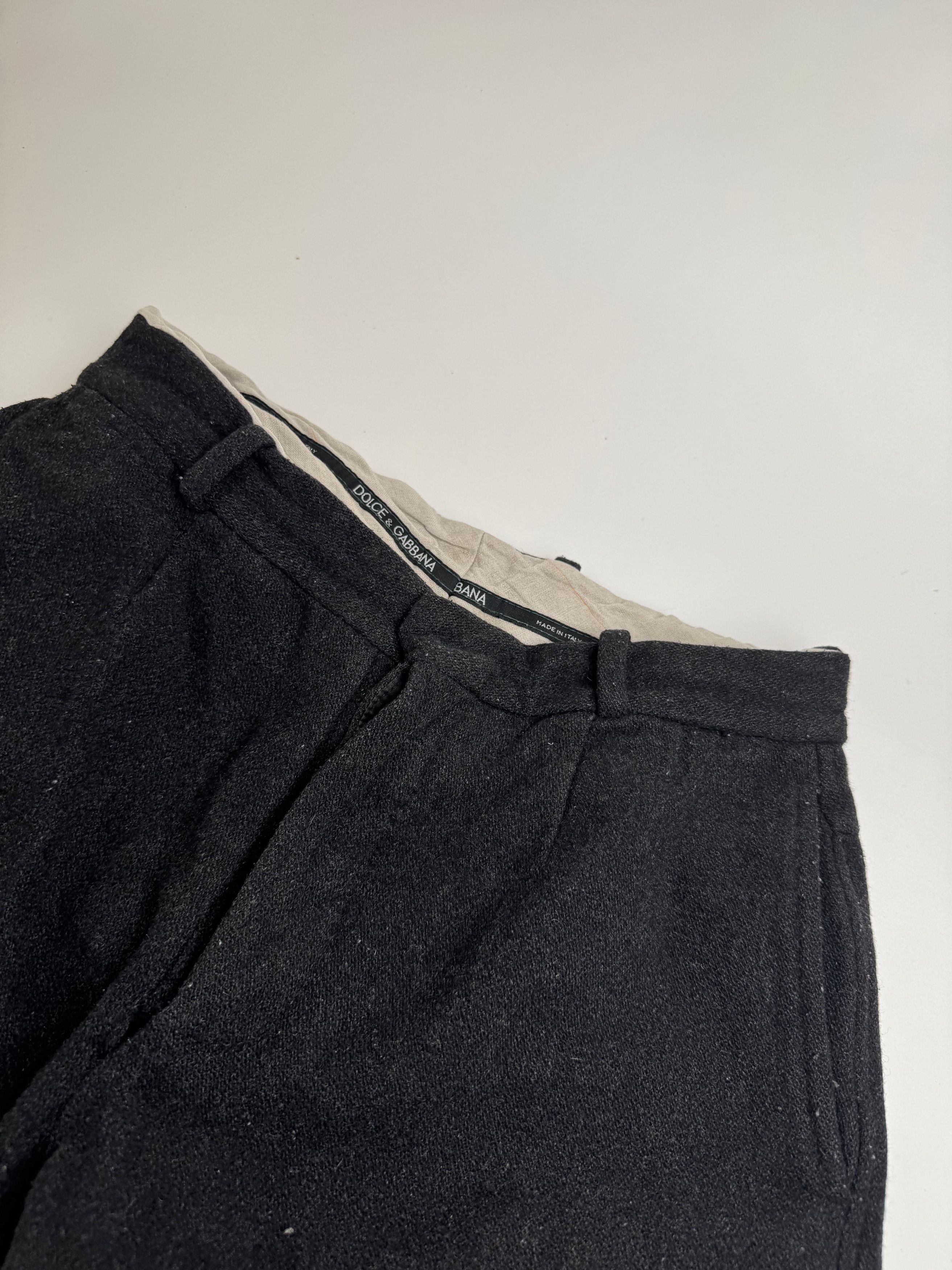 Dolce & Gabbana Vintage Wool Pants Black 46/S Size 34" / US 12 / IT 48 - 16 Thumbnail