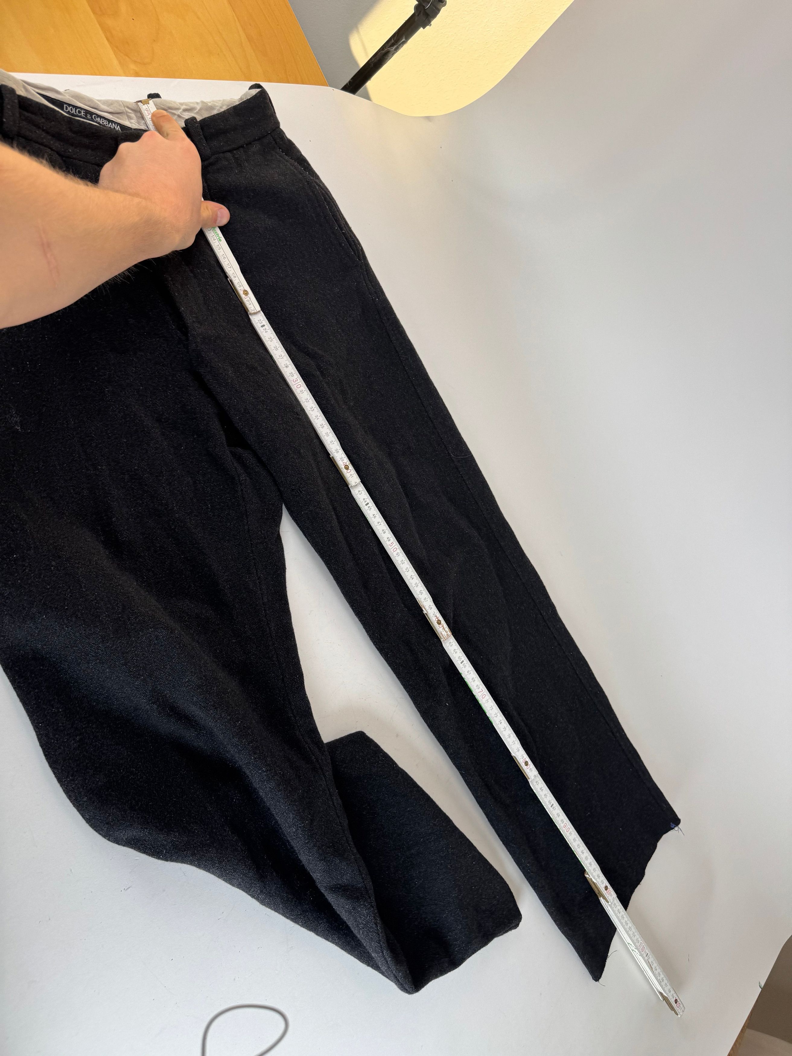 Dolce & Gabbana Vintage Wool Pants Black 46/S Size 34" / US 12 / IT 48 - 6 Thumbnail