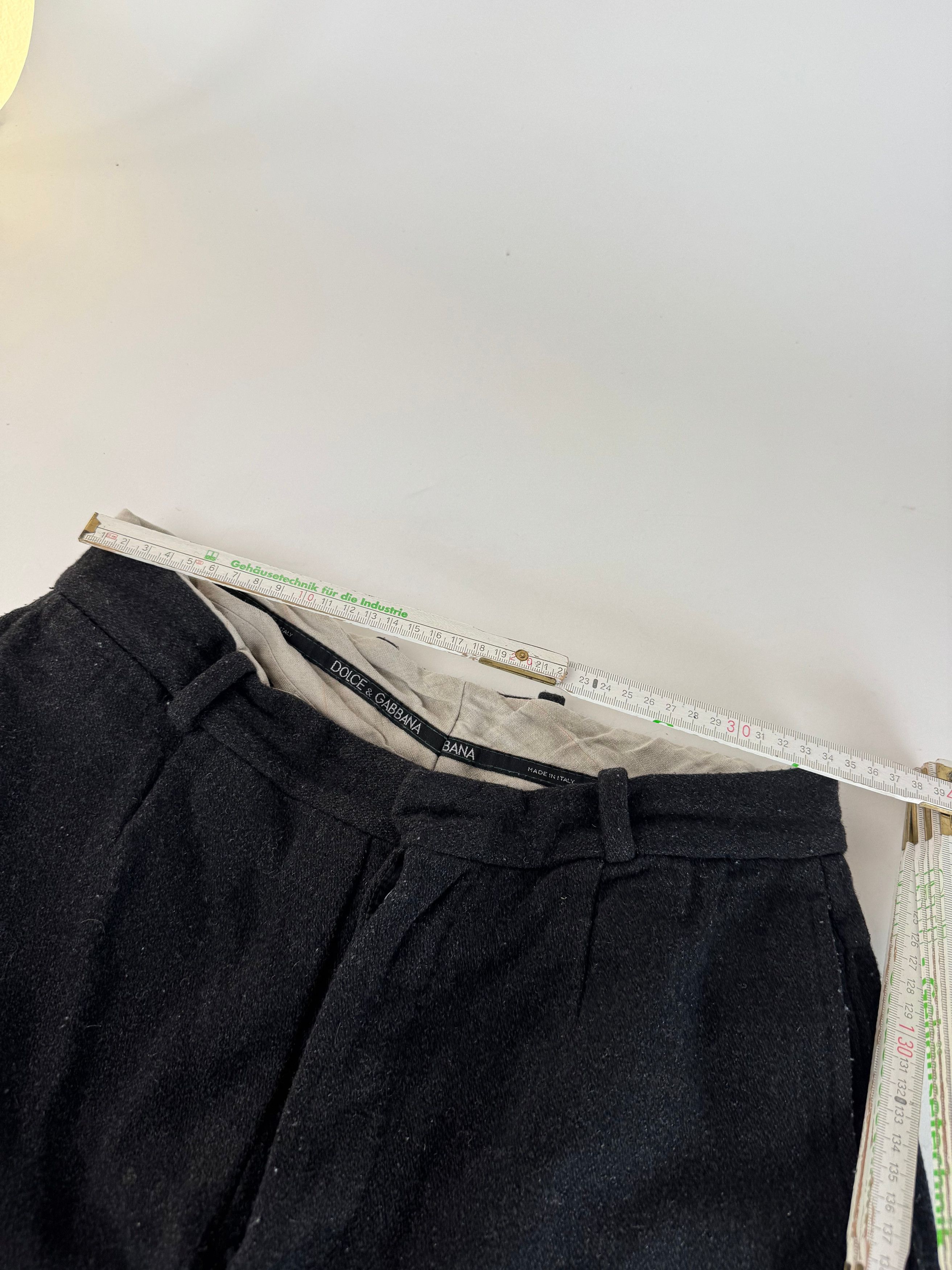 Dolce & Gabbana Vintage Wool Pants Black 46/S Size 34" / US 12 / IT 48 - 14 Thumbnail