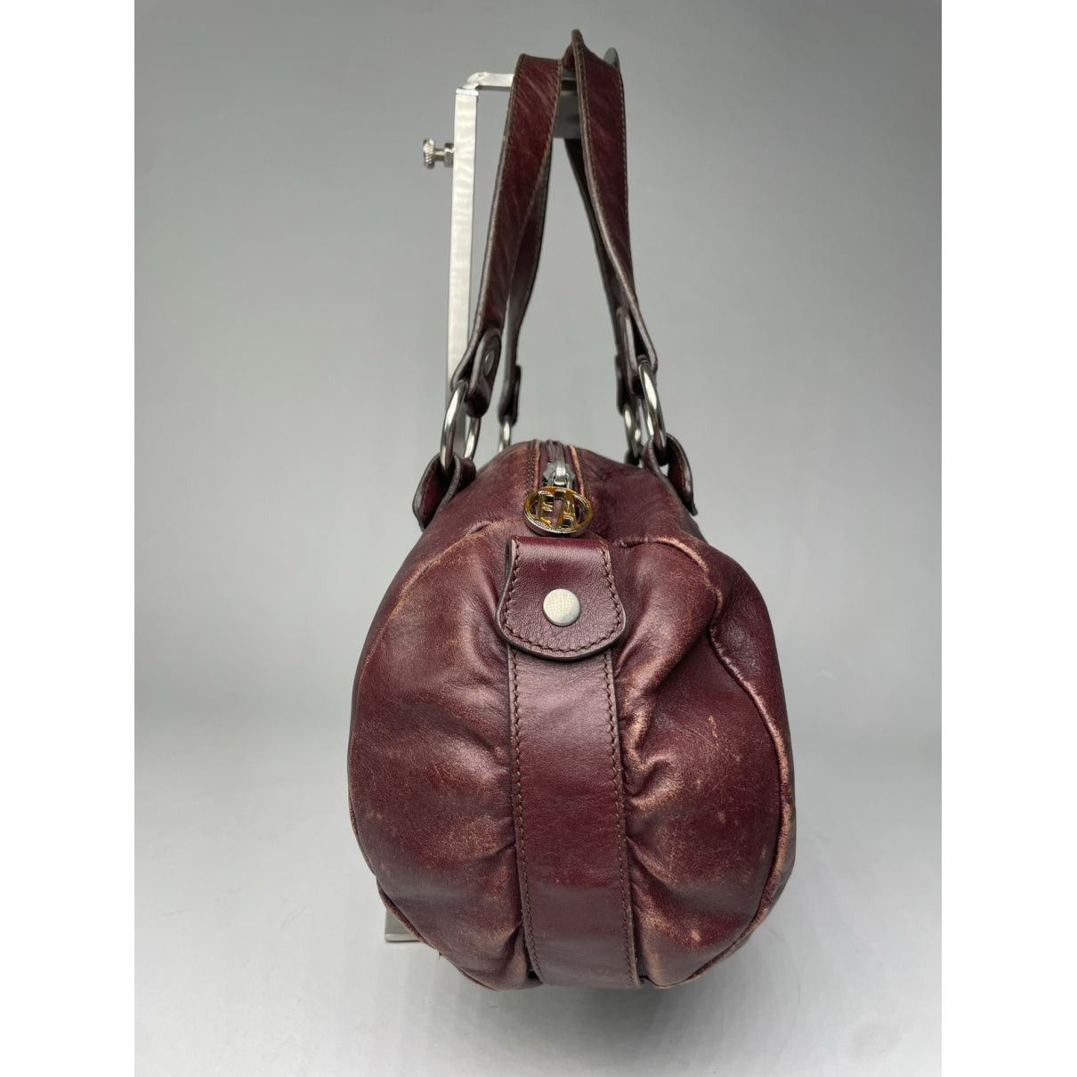 Emporio Armani Purple Leather Handbag Size ONE SIZE - 5 Thumbnail