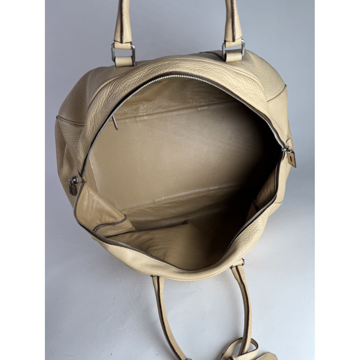 Prada Promenade Beige Leather Travel Bag Size ONE SIZE - 3 Thumbnail