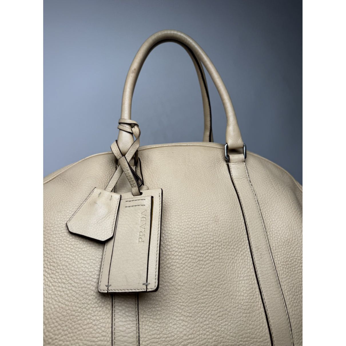 Prada Promenade Beige Leather Travel Bag Size ONE SIZE - 2 Thumbnail