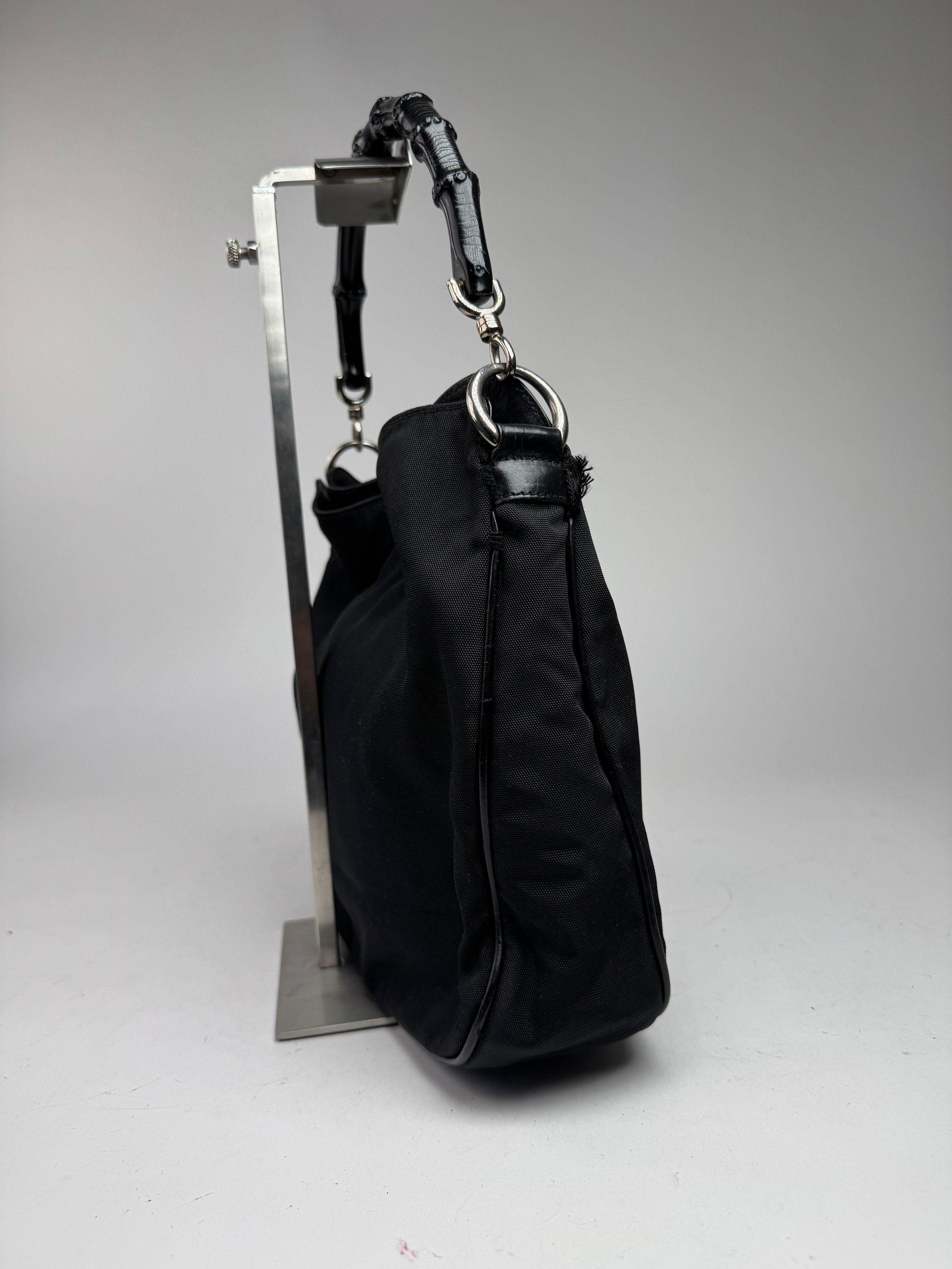 Gucci Vintage Bamboo Top Handle Bag Black Size ONE SIZE - 9 Thumbnail