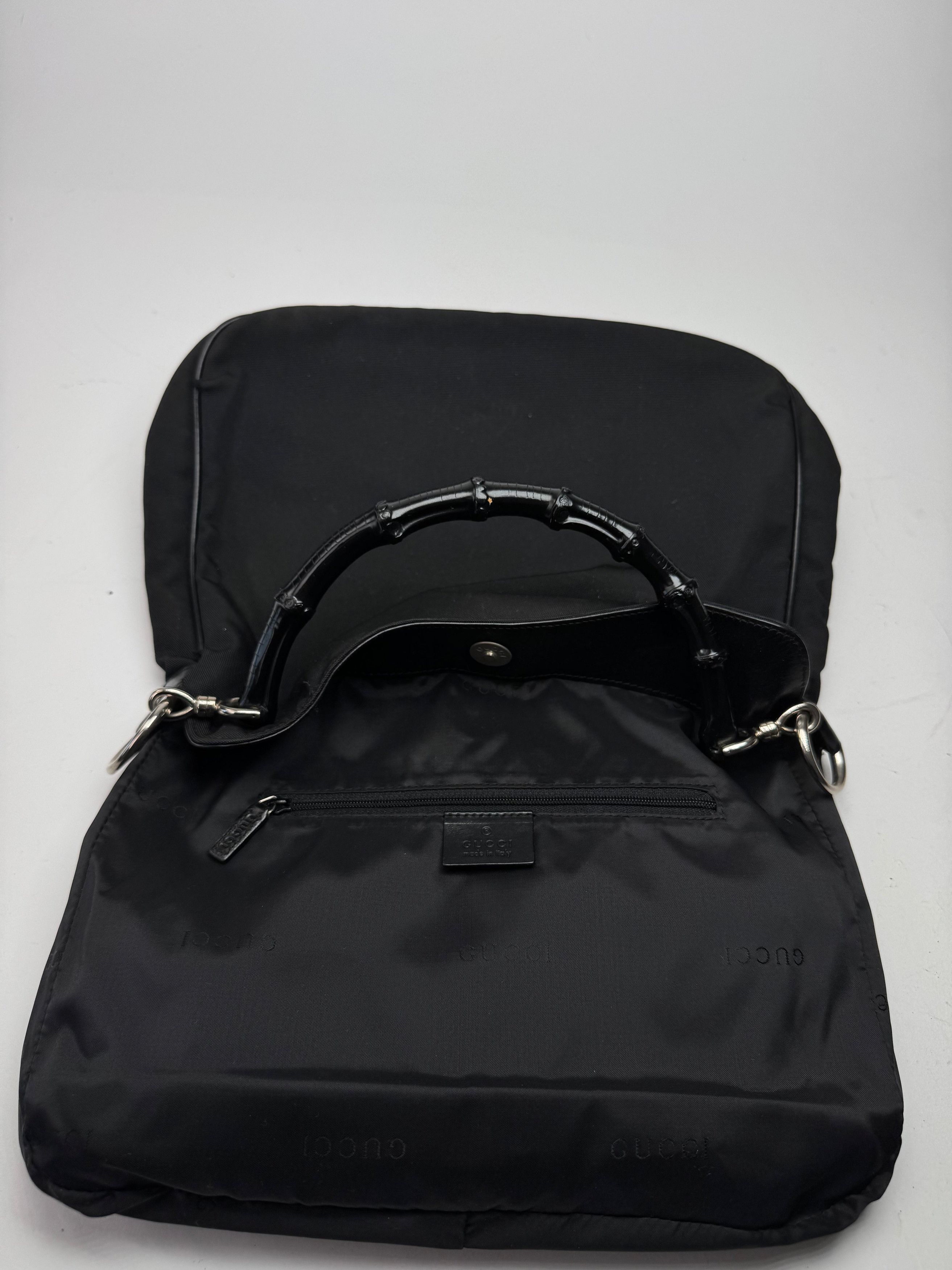 Gucci Vintage Bamboo Top Handle Bag Black Size ONE SIZE - 13 Thumbnail