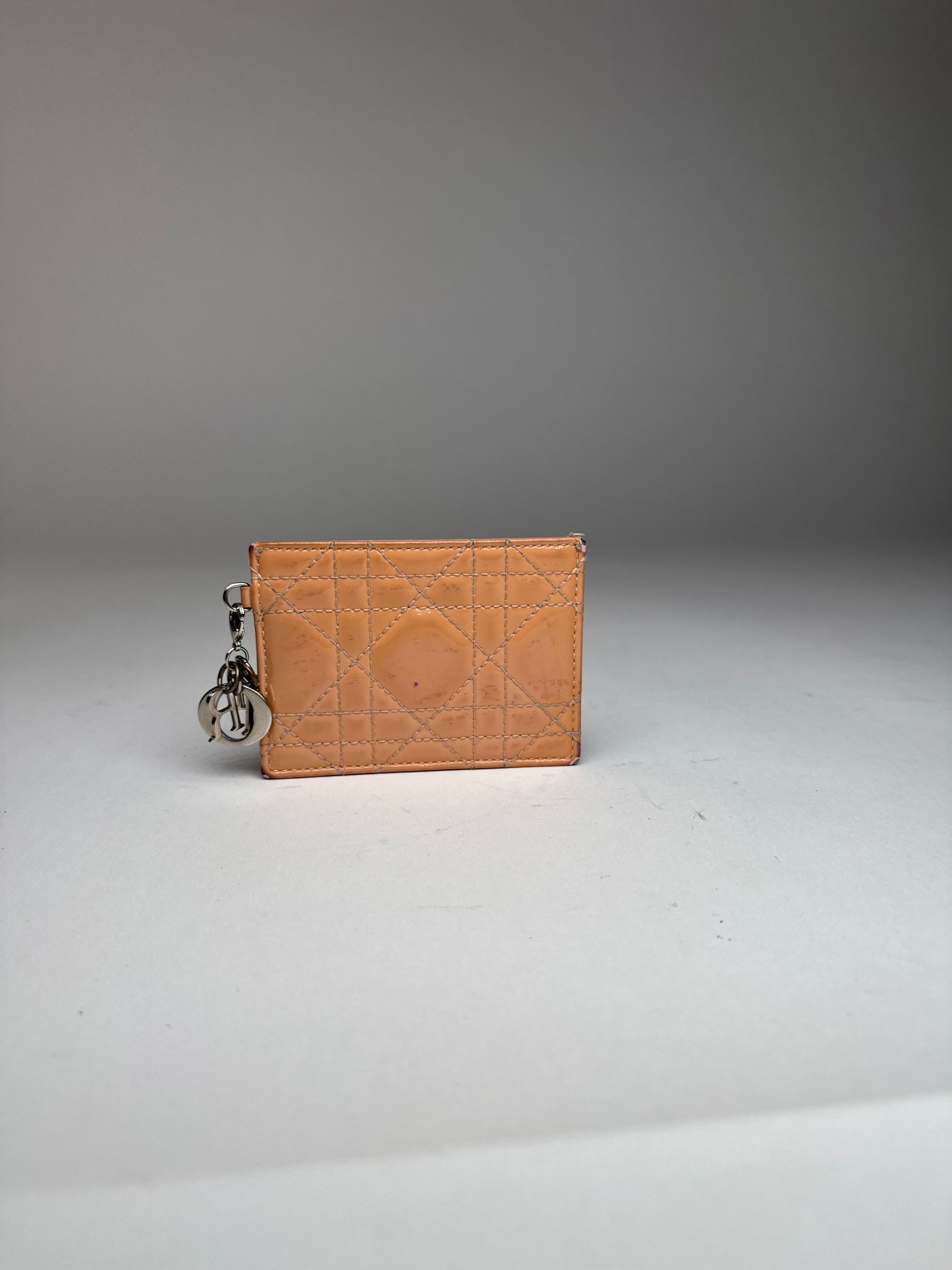 Dior Vintage Patent Leather Card Holder Peach-Orange Size ONE SIZE - 7 Thumbnail