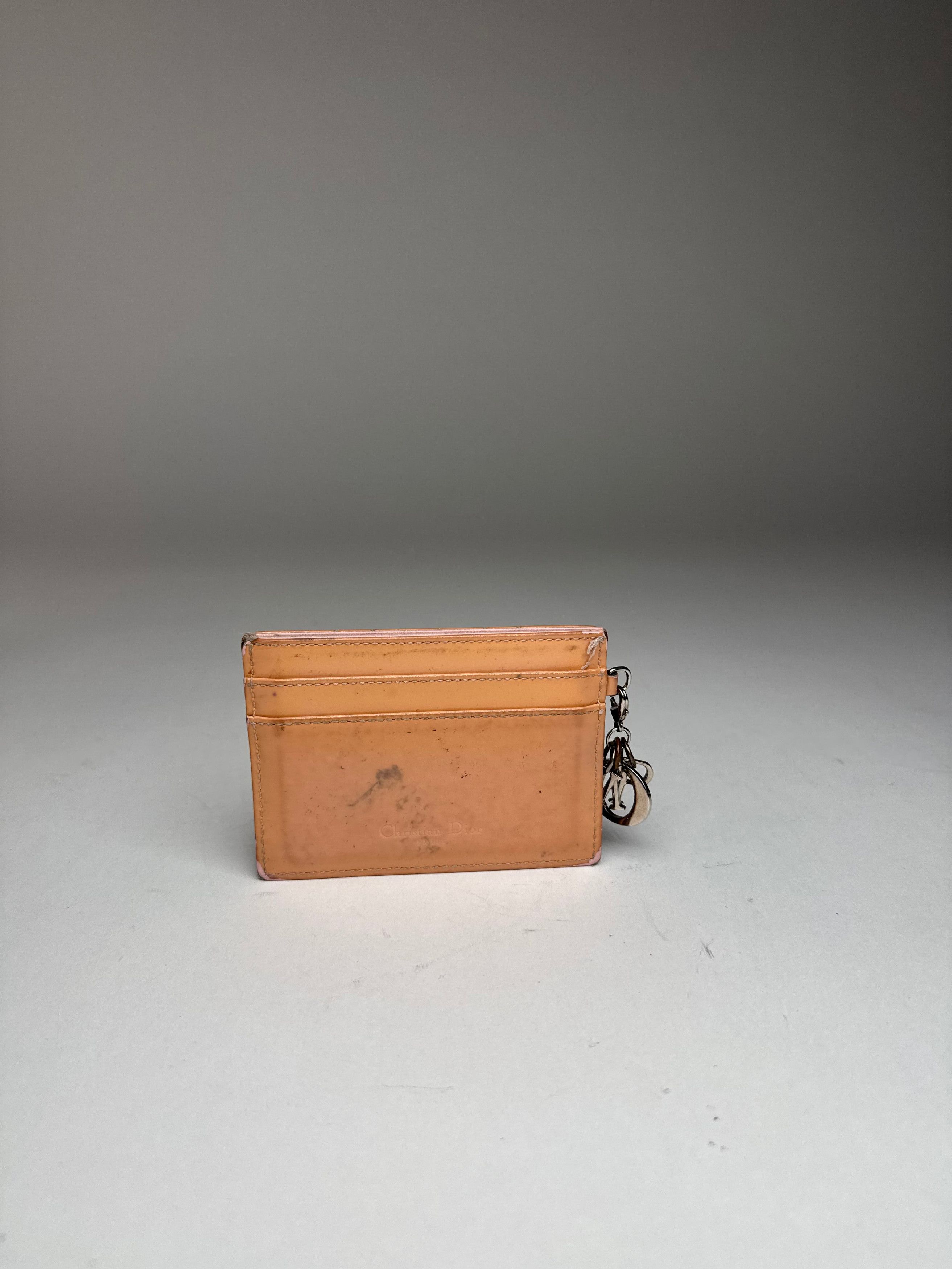Dior Vintage Patent Leather Card Holder Peach-Orange Size ONE SIZE - 2 Thumbnail