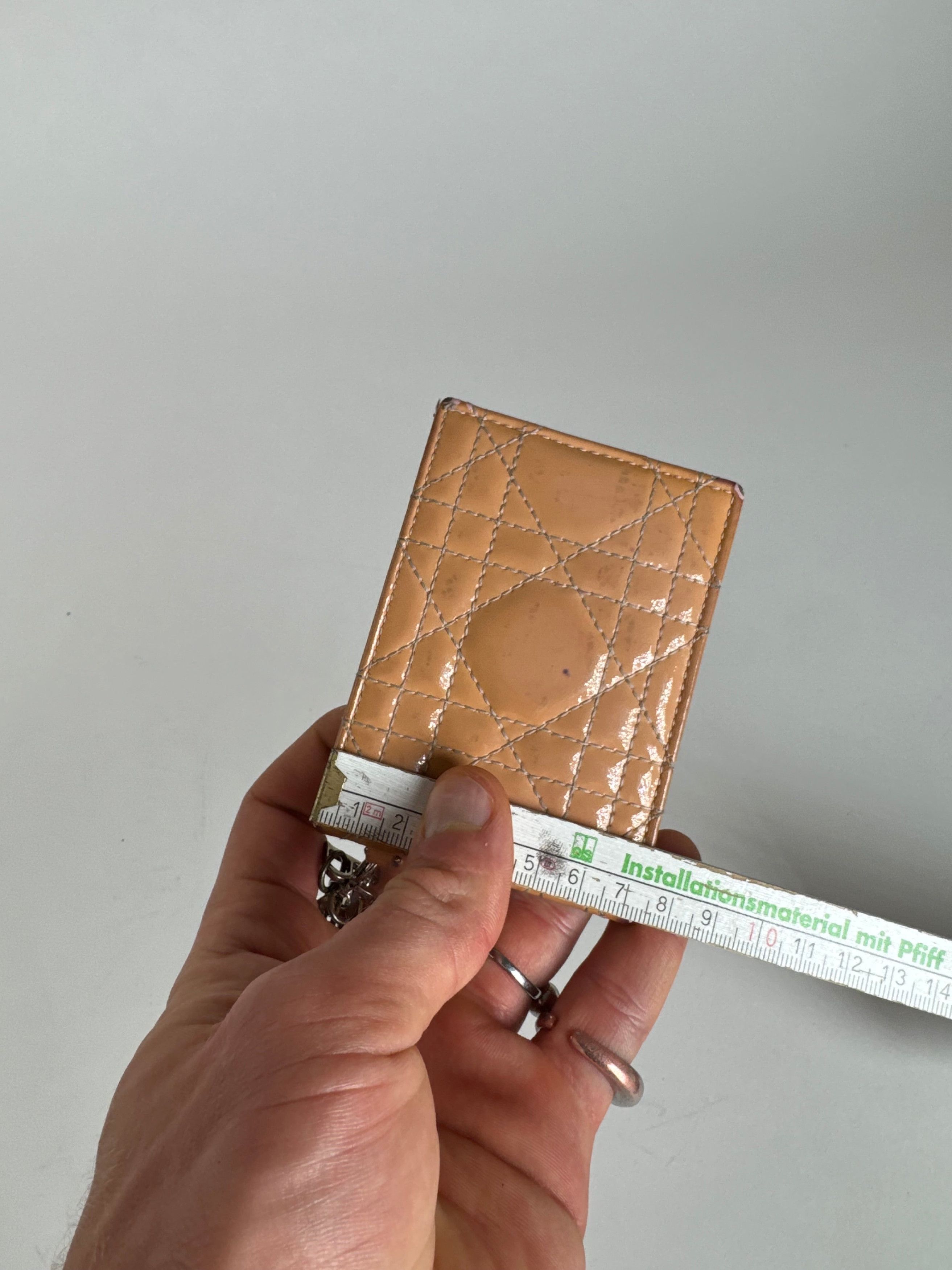 Dior Vintage Patent Leather Card Holder Peach-Orange Size ONE SIZE - 10 Thumbnail