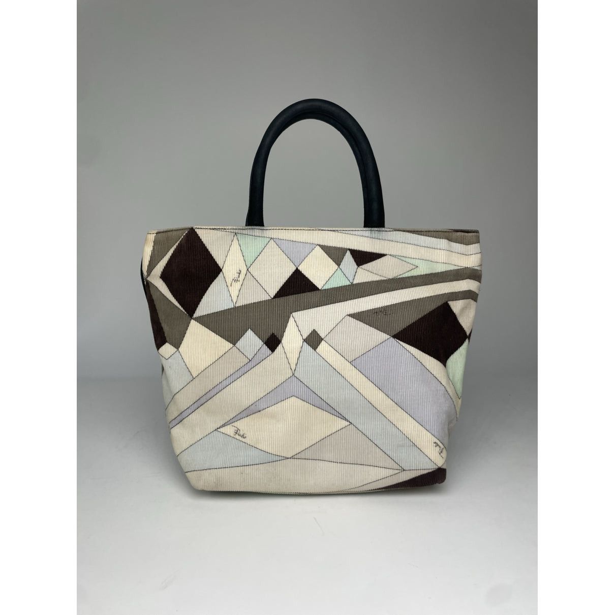 Emilio Pucci Brown Cotton Handbag Size ONE SIZE - 4 Thumbnail