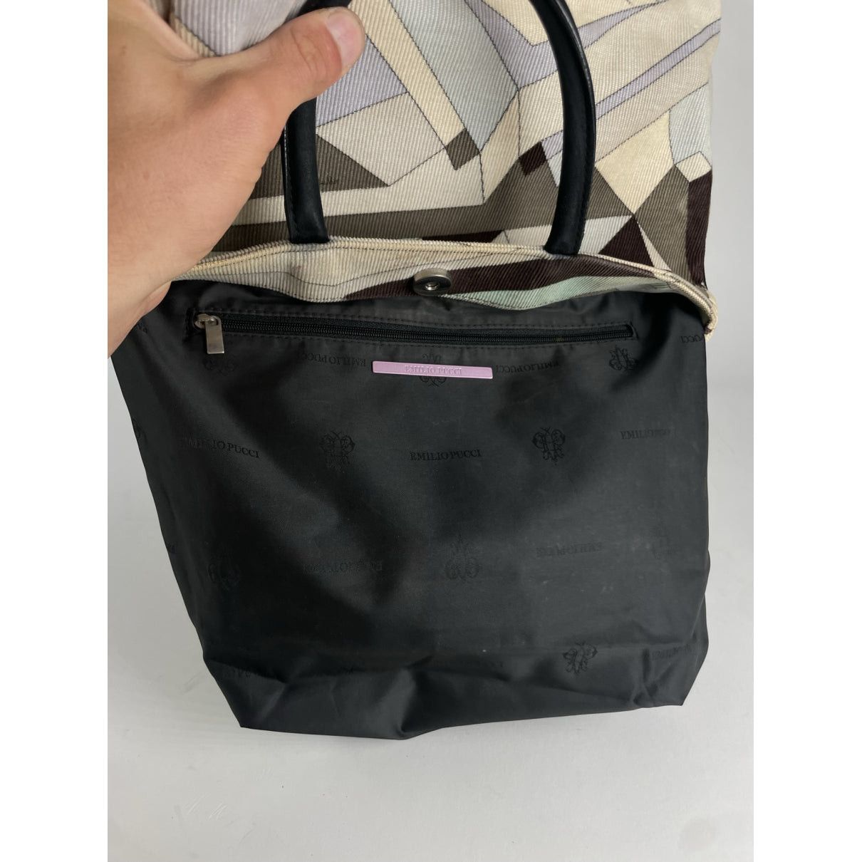 Emilio Pucci Brown Cotton Handbag Size ONE SIZE - 2 Thumbnail