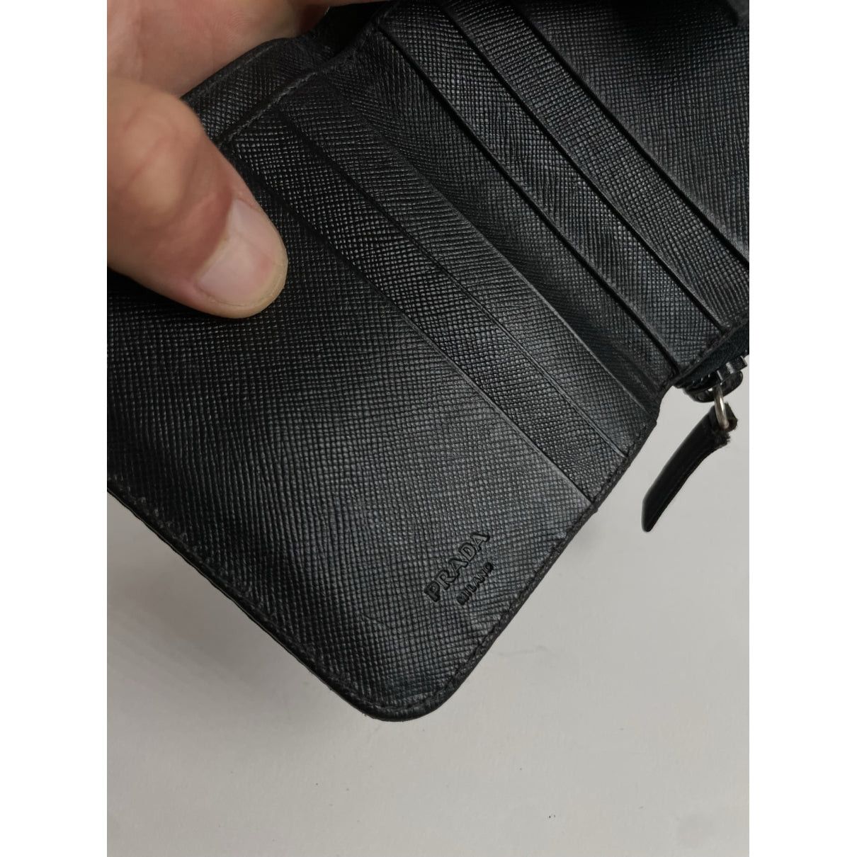 Prada Black Leather Wallet Size ONE SIZE - 5 Thumbnail