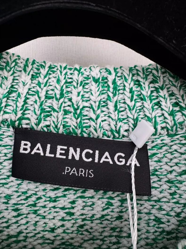 Balenciaga Balenciaga Green Knit Sweater M - dmc Size US M / EU 48-50 / 2 - 2 Thumbnail