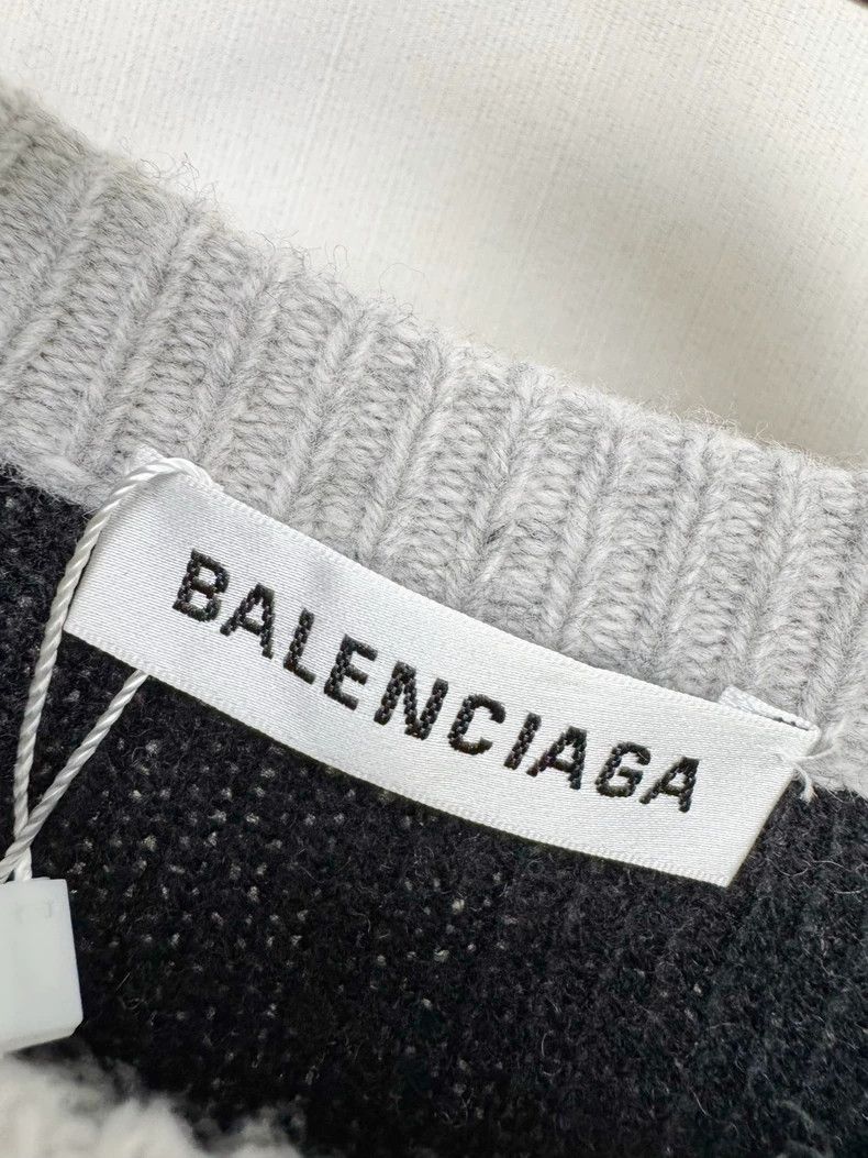 Balenciaga Balenciaga Logo Print Gray Sweater - dmc Size US L / EU 52-54 / 3 - 2 Thumbnail