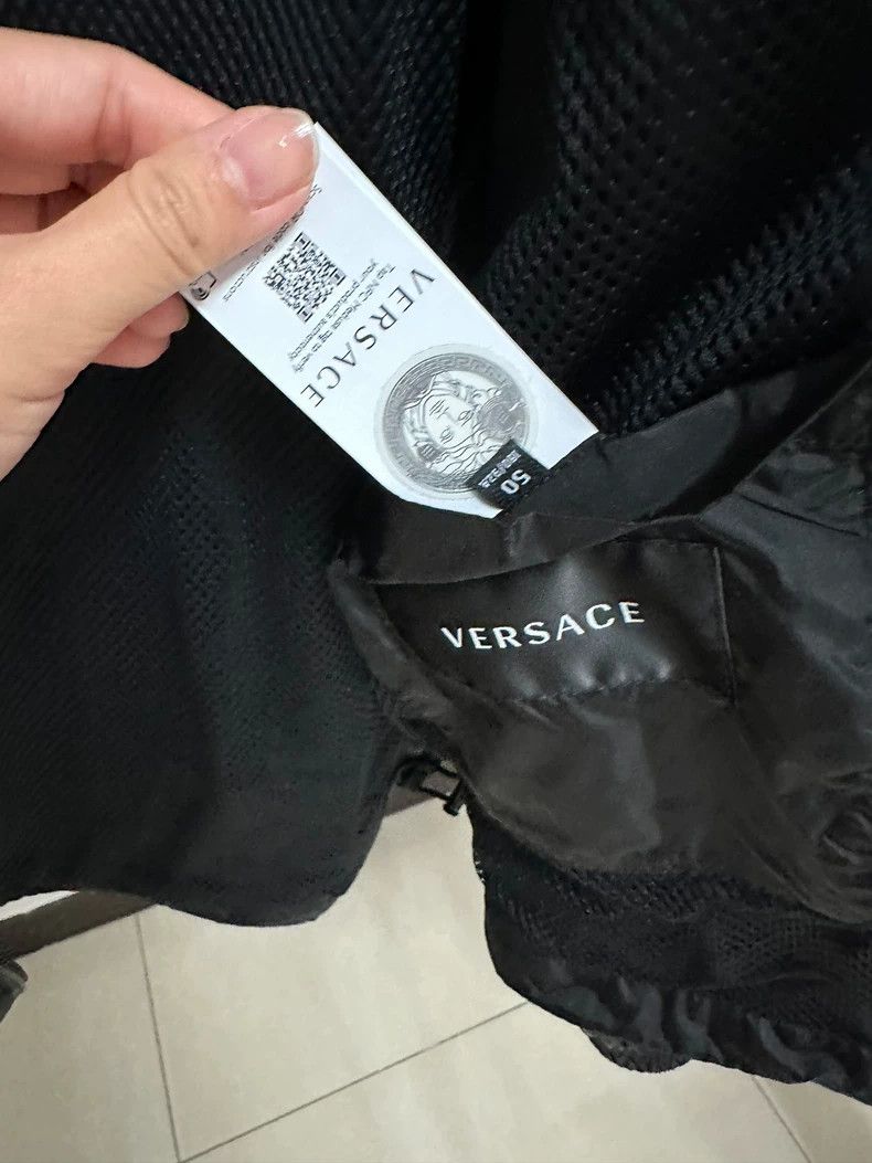 Versace Versace Men's Black Jacket with Drawstring - dmc Size US L / EU 52-54 / 3 - 7 Thumbnail