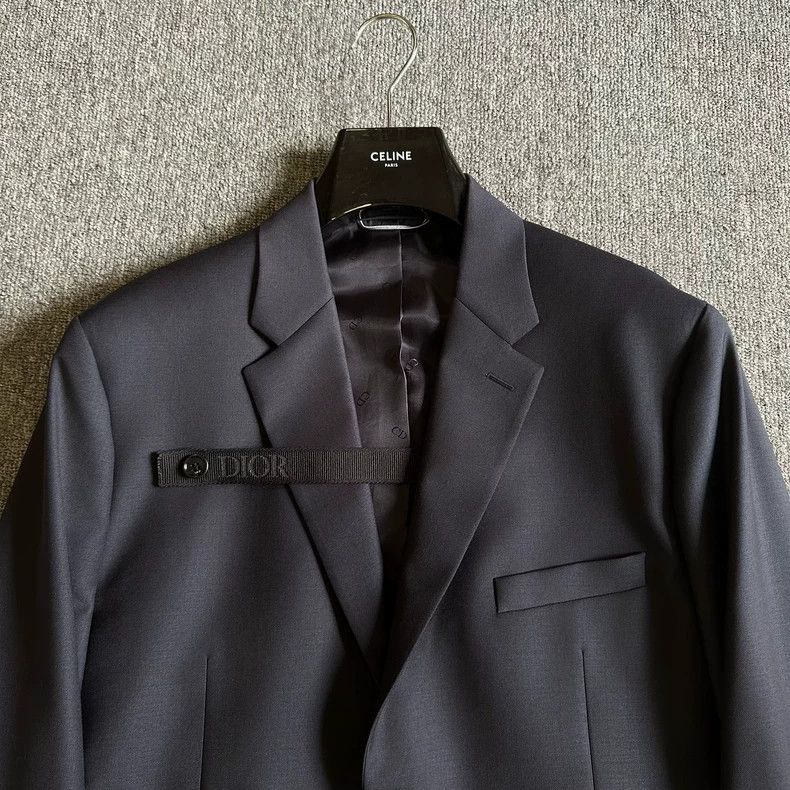 Dior Dior Wool Blazer with Logo Ribbon Detail - dmc Size US L / EU 52-54 / 3 - 2 Thumbnail