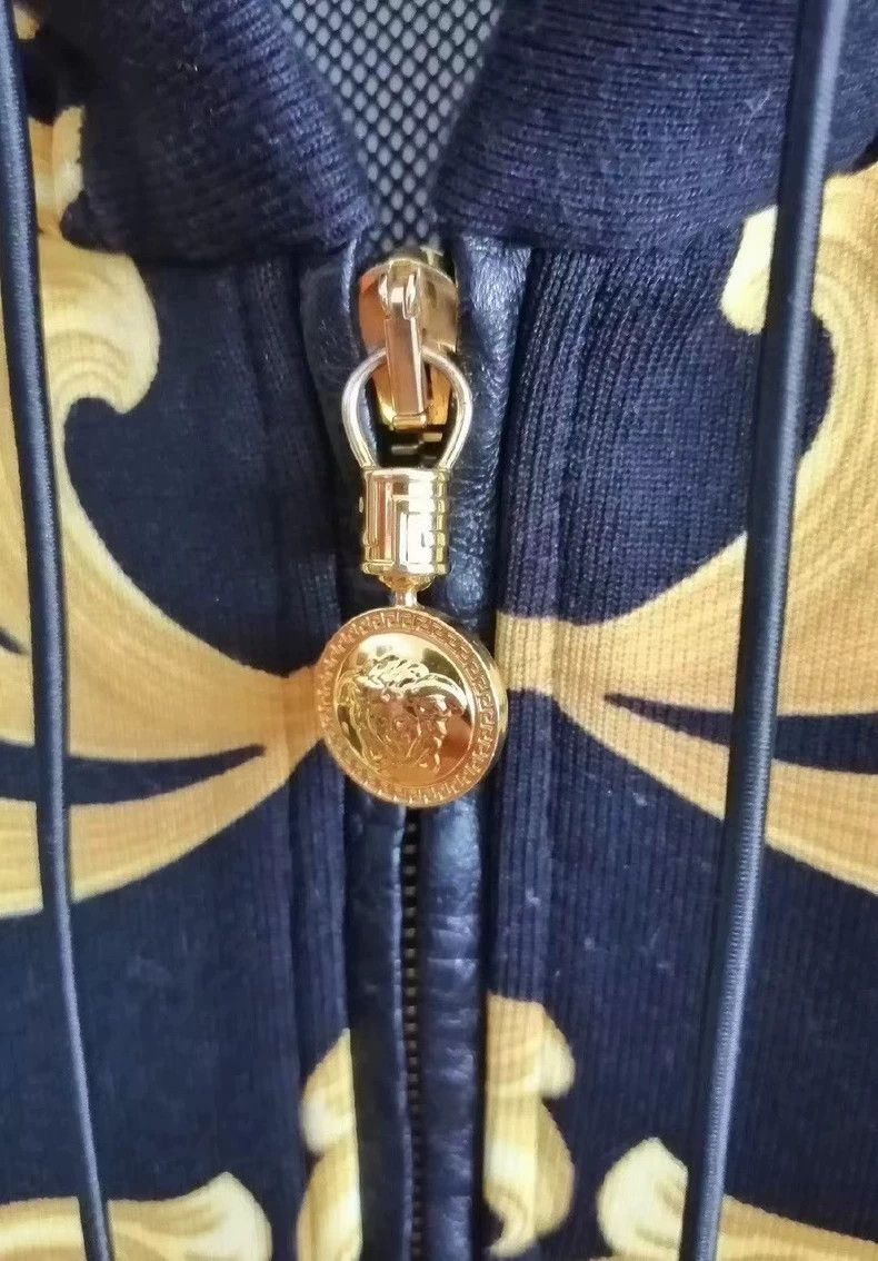 Versace Versace Black Gold Baroque Zip Jacket - dmc Size US L / EU 52-54 / 3 - 6 Thumbnail