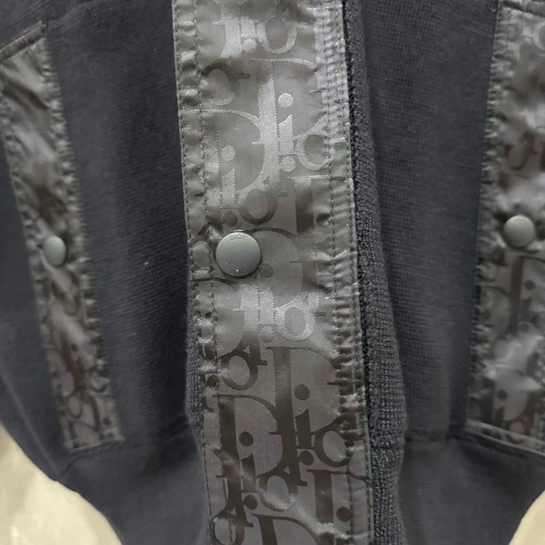 Dior Dior navy blue logo patchwork wool zip-up jacket - dmc Size US S / EU 44-46 / 1 - 4 Thumbnail